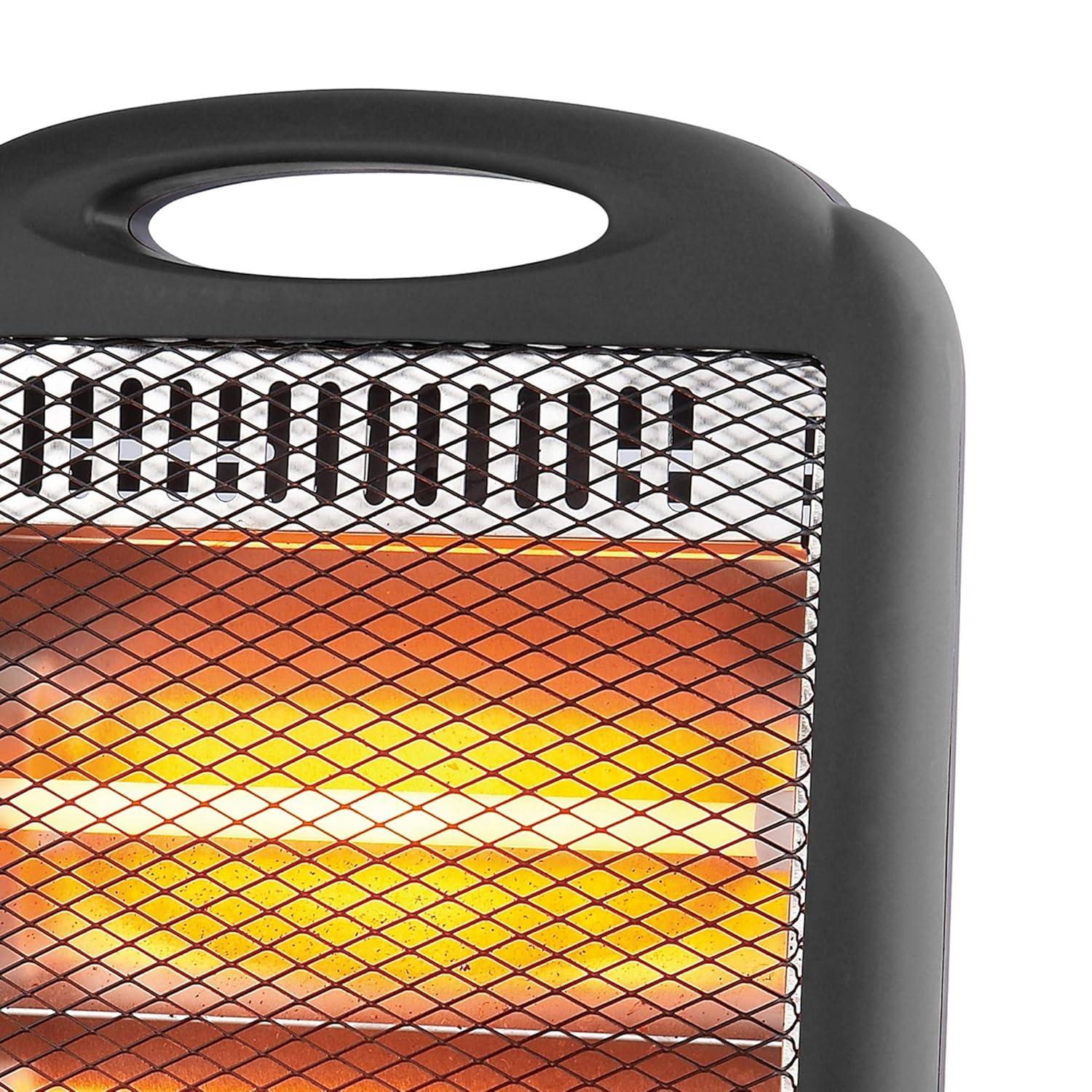 Brentwood Kool Zone H-Q600BK 600-Watt-Max Portable Quartz Space Heater, Black, H-Q600BK