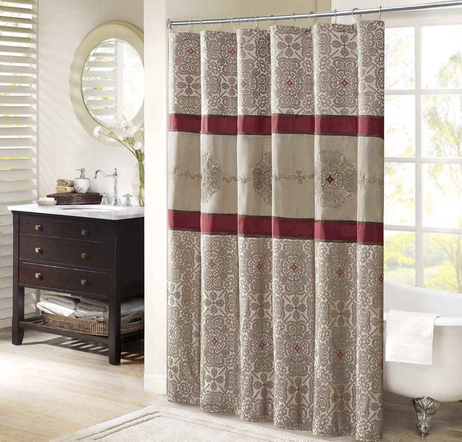 Donovan Embroidered Shower Curtain