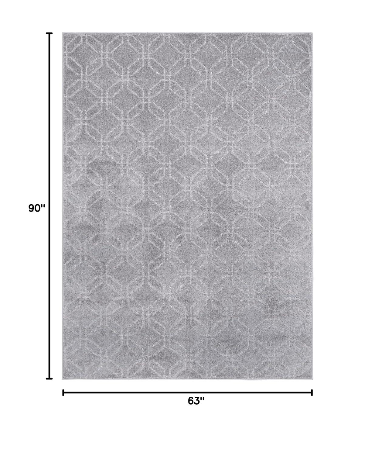 Pattern and Solid PNS406 Power Loomed Area Rug - Grey - 5'3"x7'6" - Safavieh.