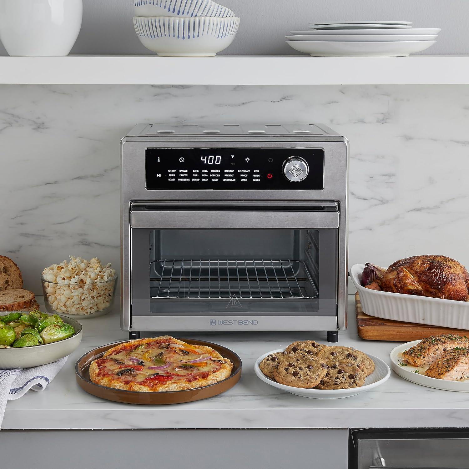 West Bend XL Stainless Steel Electric Air Fryer Oven with Digital Controls