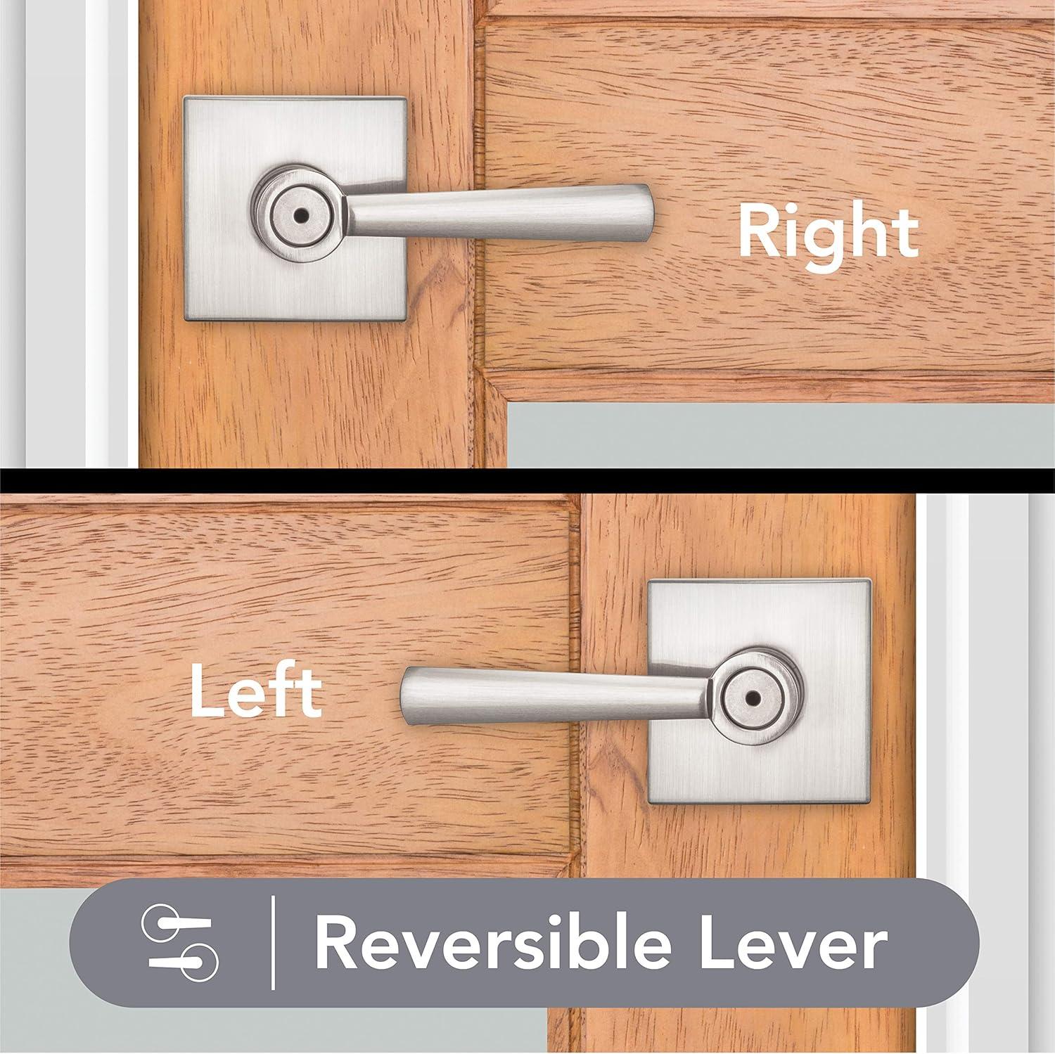 Baldwin Spyglass Bed/Bath Lever in SN