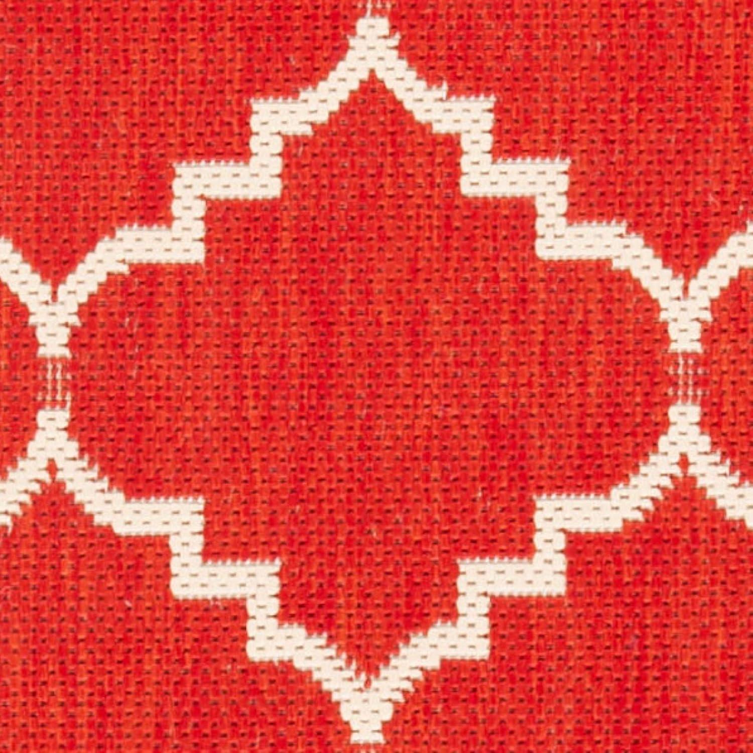 Courtyard CY6889 Power Loomed Indoor and Outdoor Area Rug - Red/Beige - 9'x12' - Safavieh