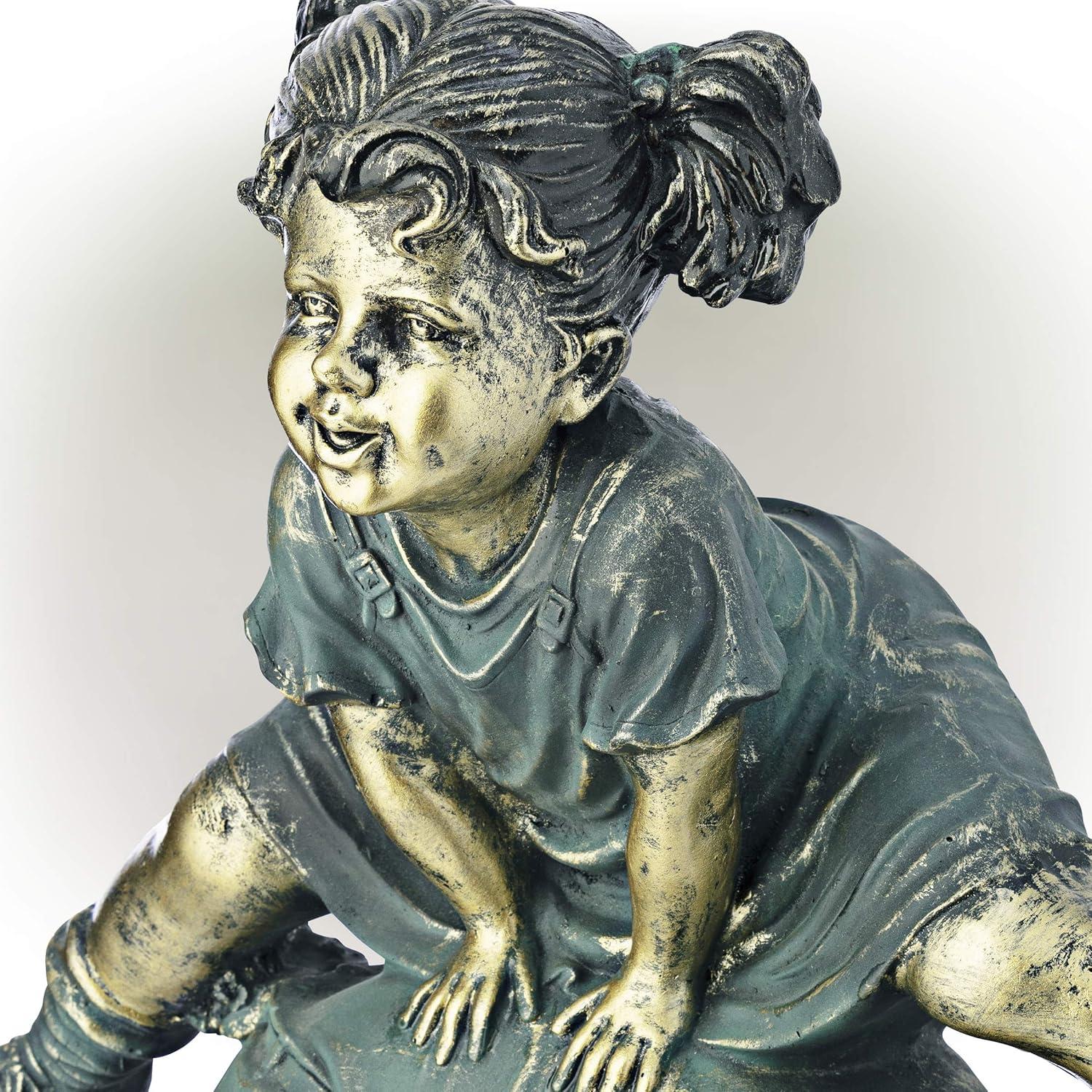 Alpine Corporation Niña Saltando sobre la Estatua Del Niño