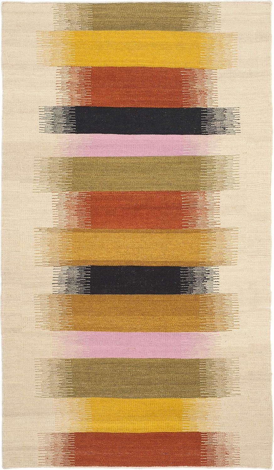 SAFAVIEH Dhurries Harland Geometric Area Rug, Beige/Multi, 3' x 5'