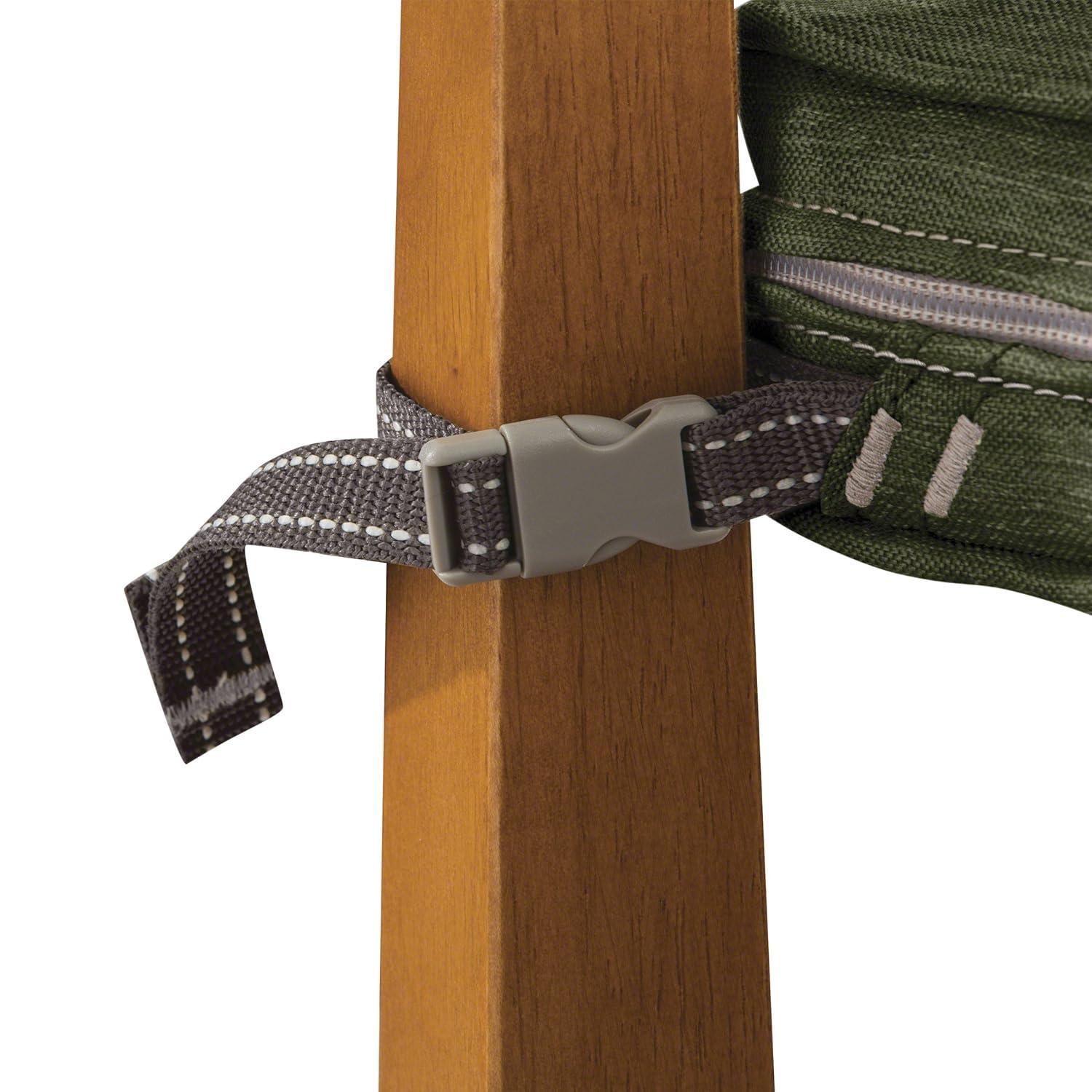 Classic Accessories Montlake FadeSafe Water-Resistant Contoured Patio Dining Seat Cushion, 18 x 18 x 2 inch, Heather Fern