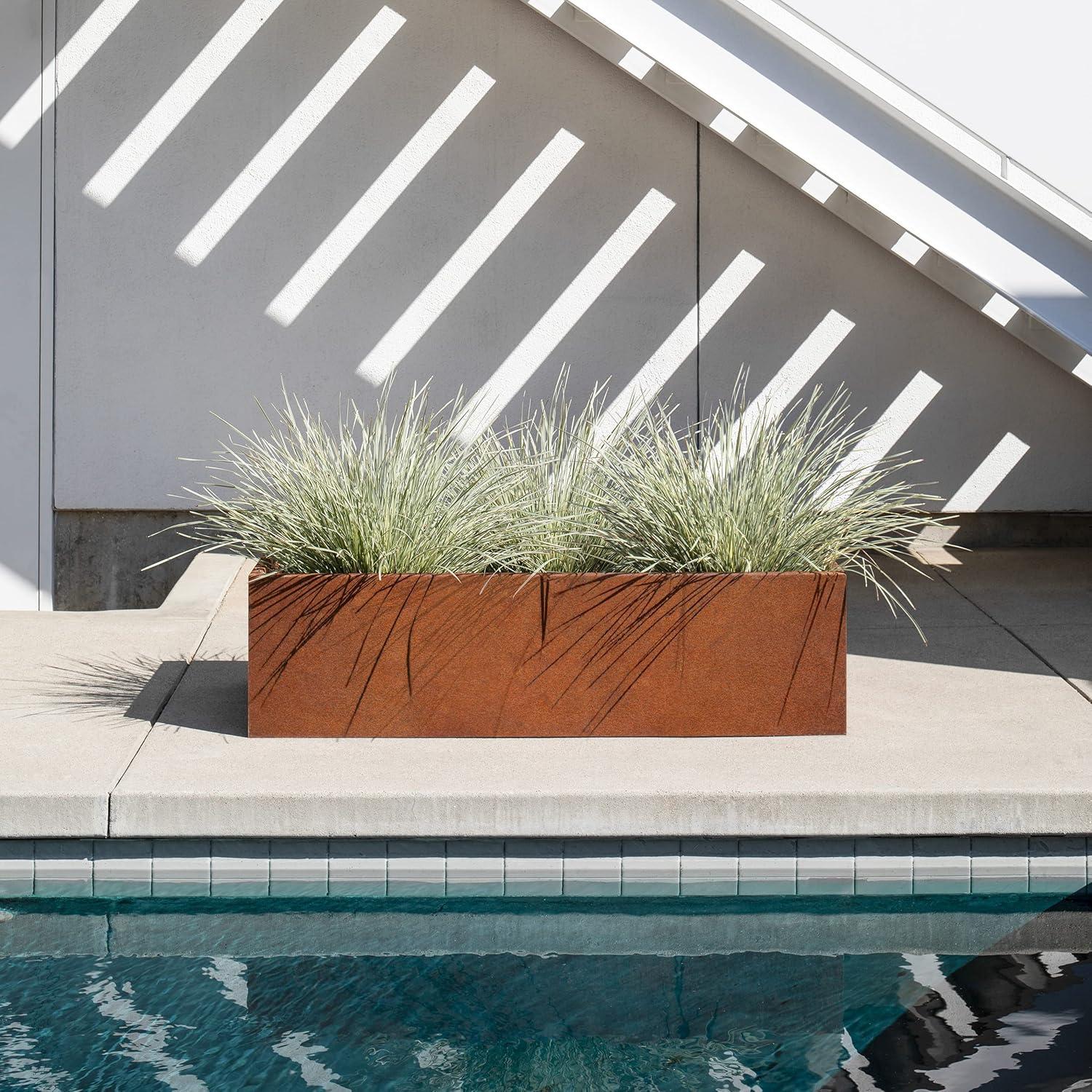 Large Corten Steel Outdoor Raised Garden Bed