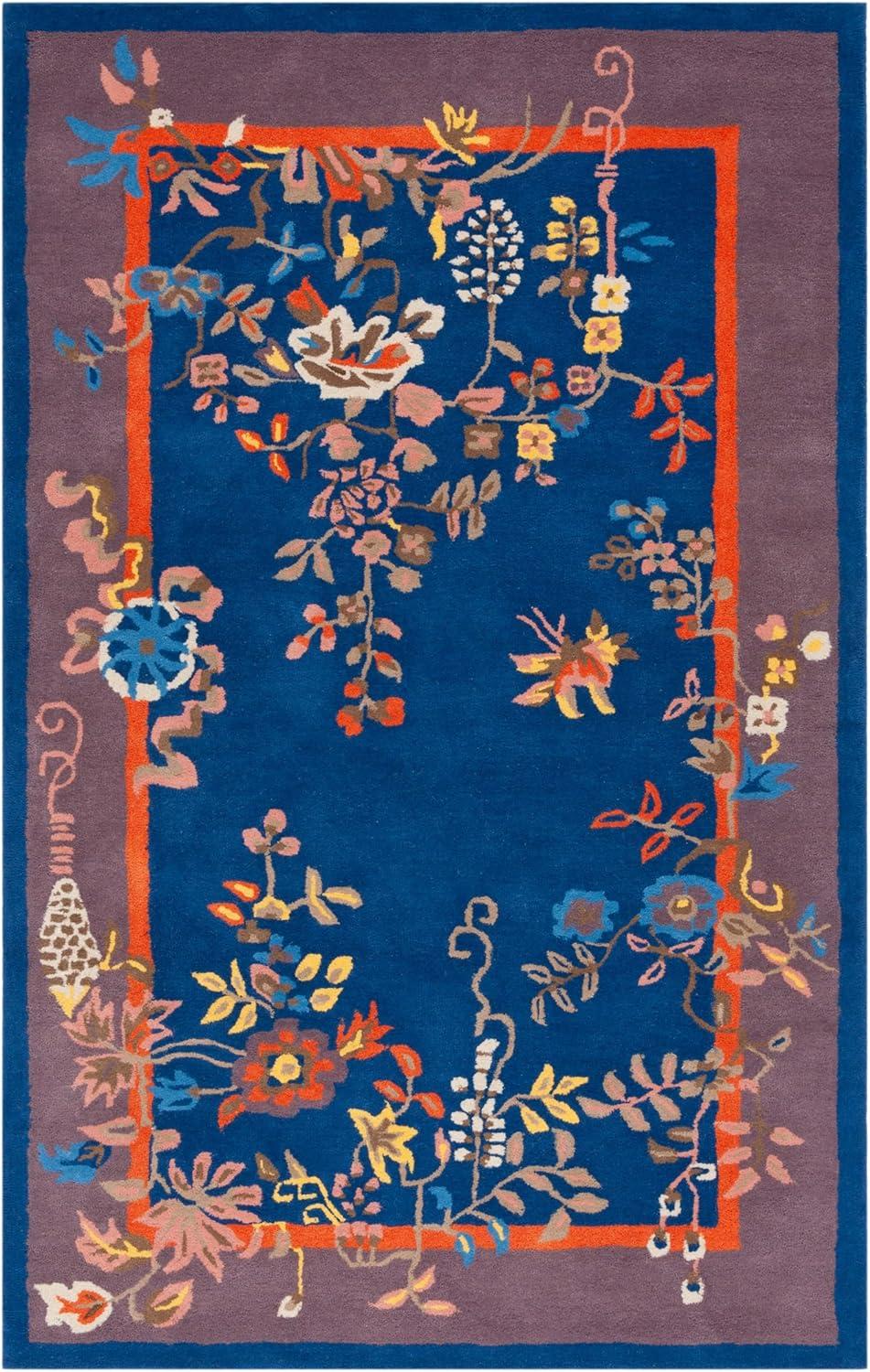 SAFAVIEH Metro Louise Floral Area Rug, Purple/Green, 5' x 8'