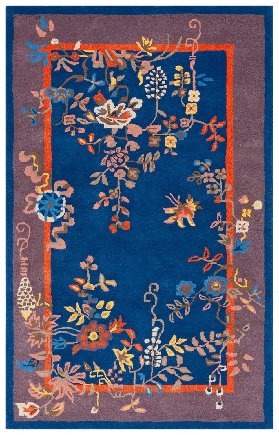 SAFAVIEH Metro Louise Floral Area Rug, Purple/Green, 3' x 5'
