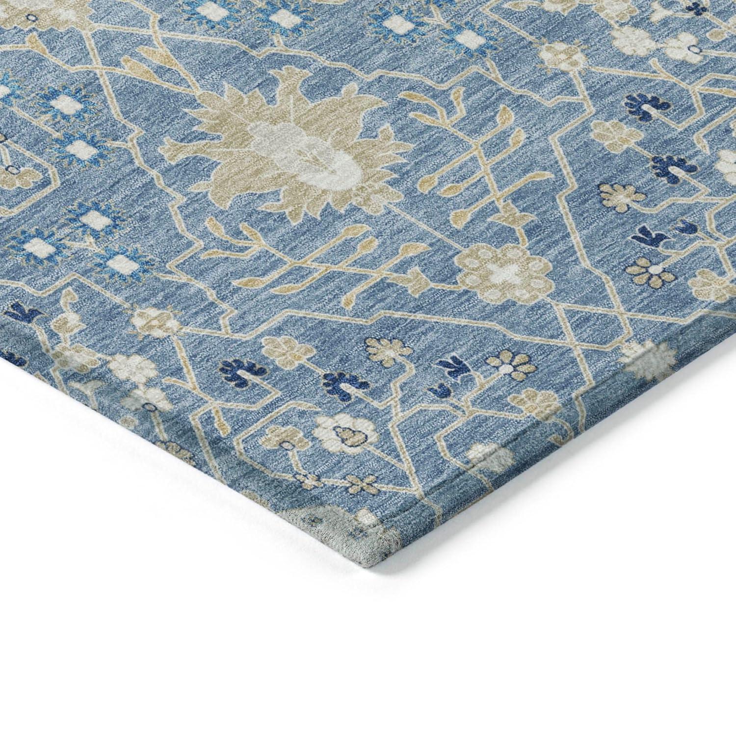 Addison Rugs Chantille Indoor/Outdoor Modern Abstract Denim Washable Rectangle Rug, 1'8" x 2'6"
