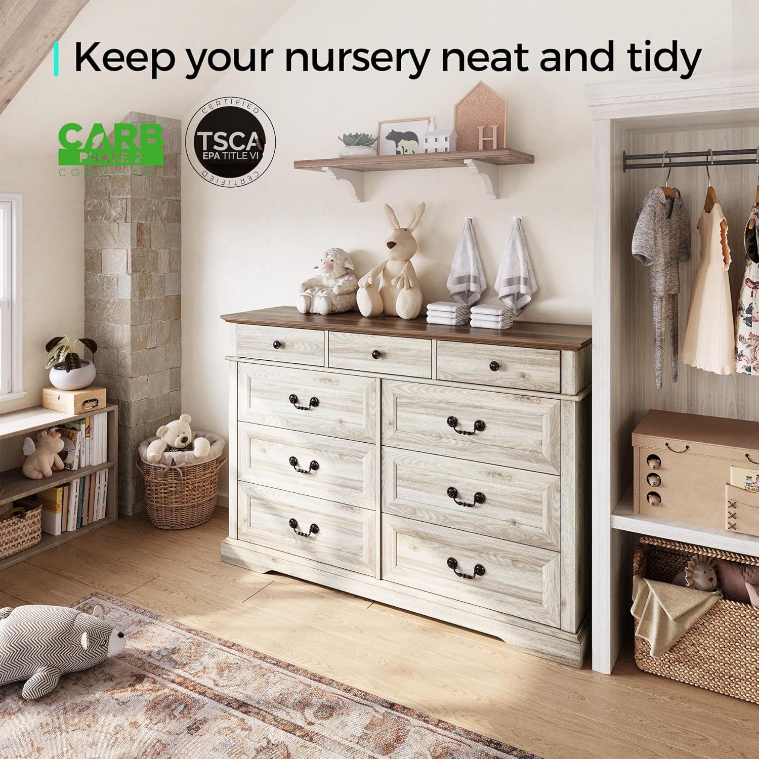 August Grove® Dugazon Wood Bedroom Dresser Farmhouse Drawer Chest