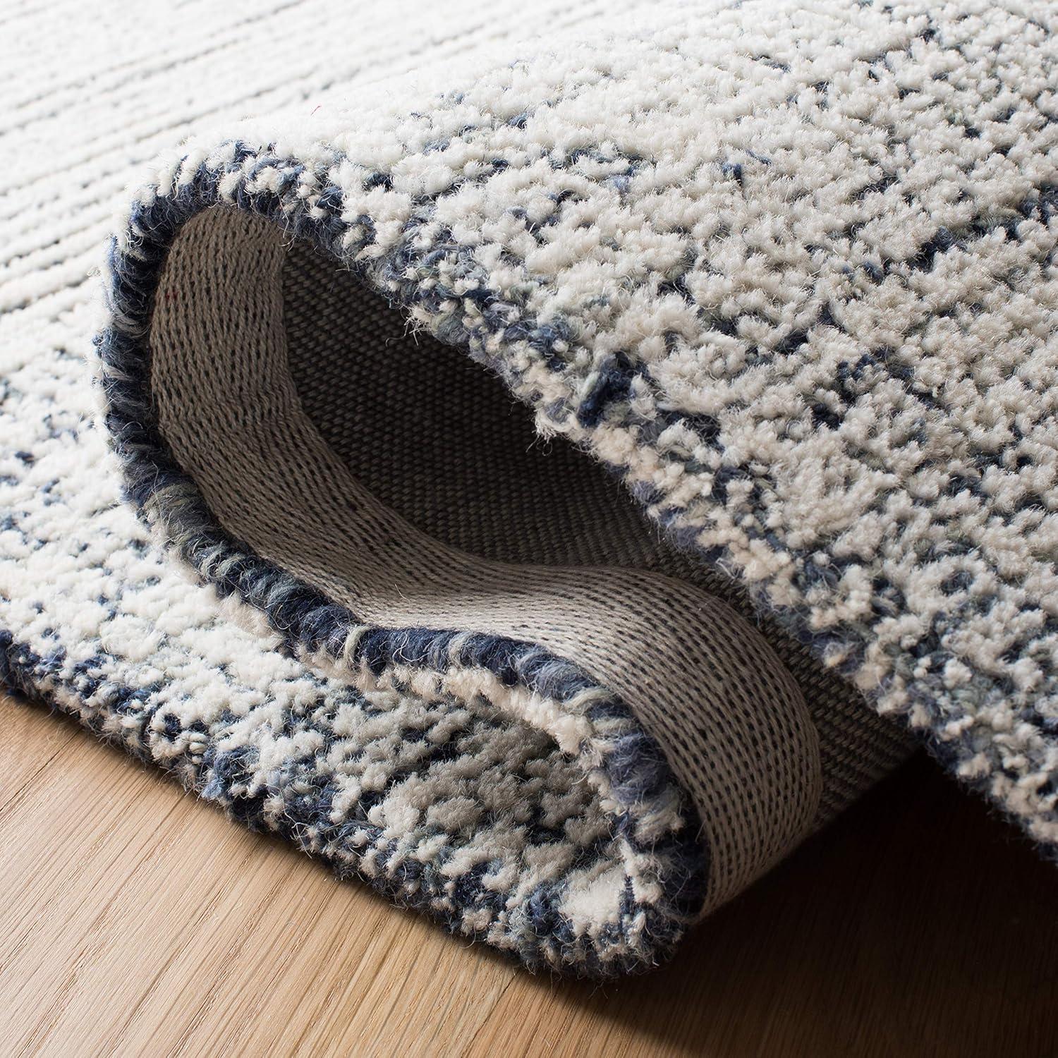 Abstract ABT349 Hand Tufted Runner Rug - Ivory/Grey - 2'3"x6' - Safavieh .