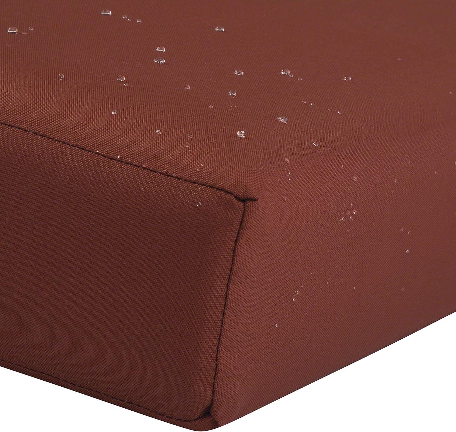 Classic Accessories Ravenna® Square Patio Seat Cushion Slip Cover - Durable Outdoor Cushion, Spice, 25"L x 25"W x 5"Thick