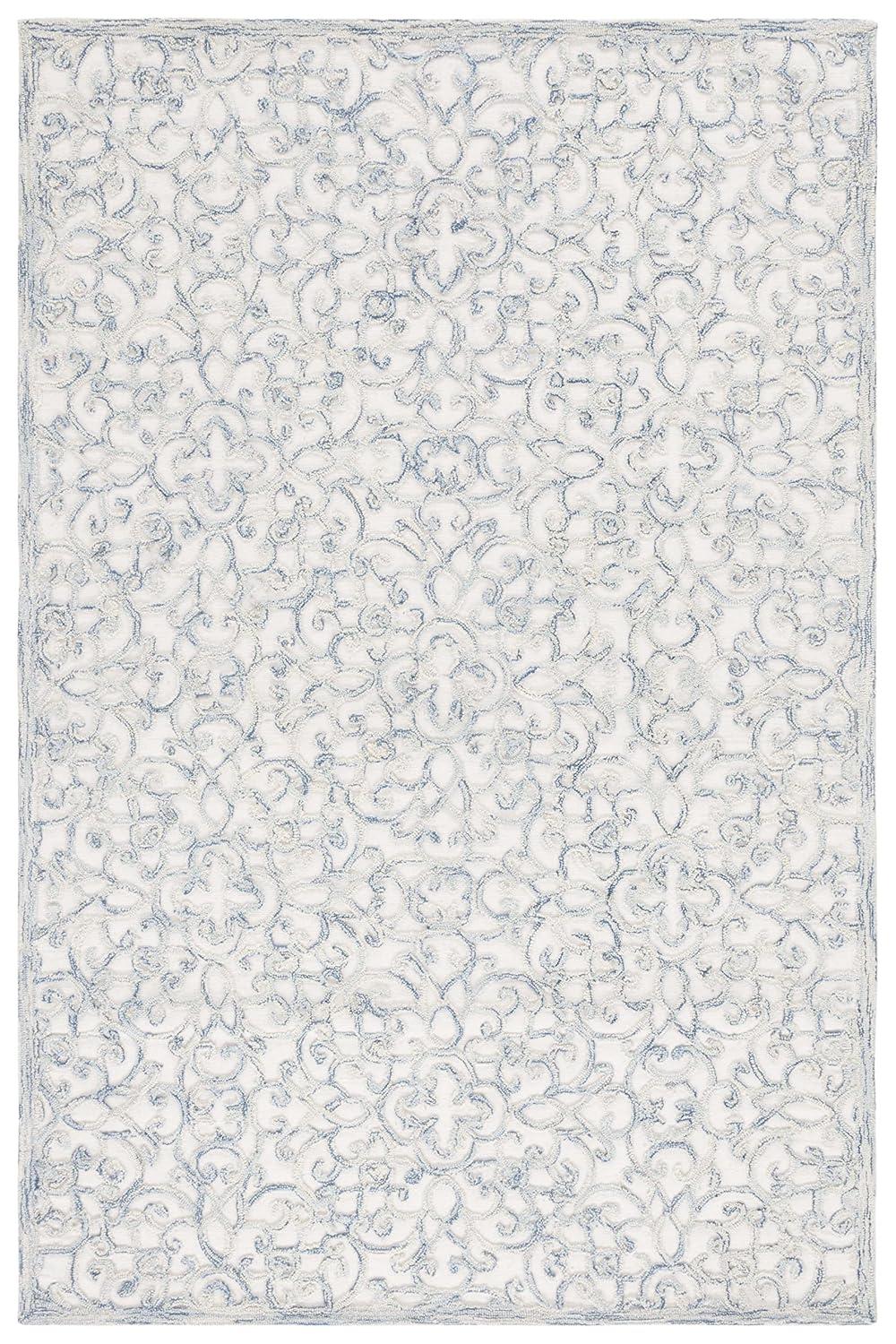 Trace TRC103 Hand Tufted Indoor Area Rug - Blue/Ivory - 5'x8' - Safavieh.