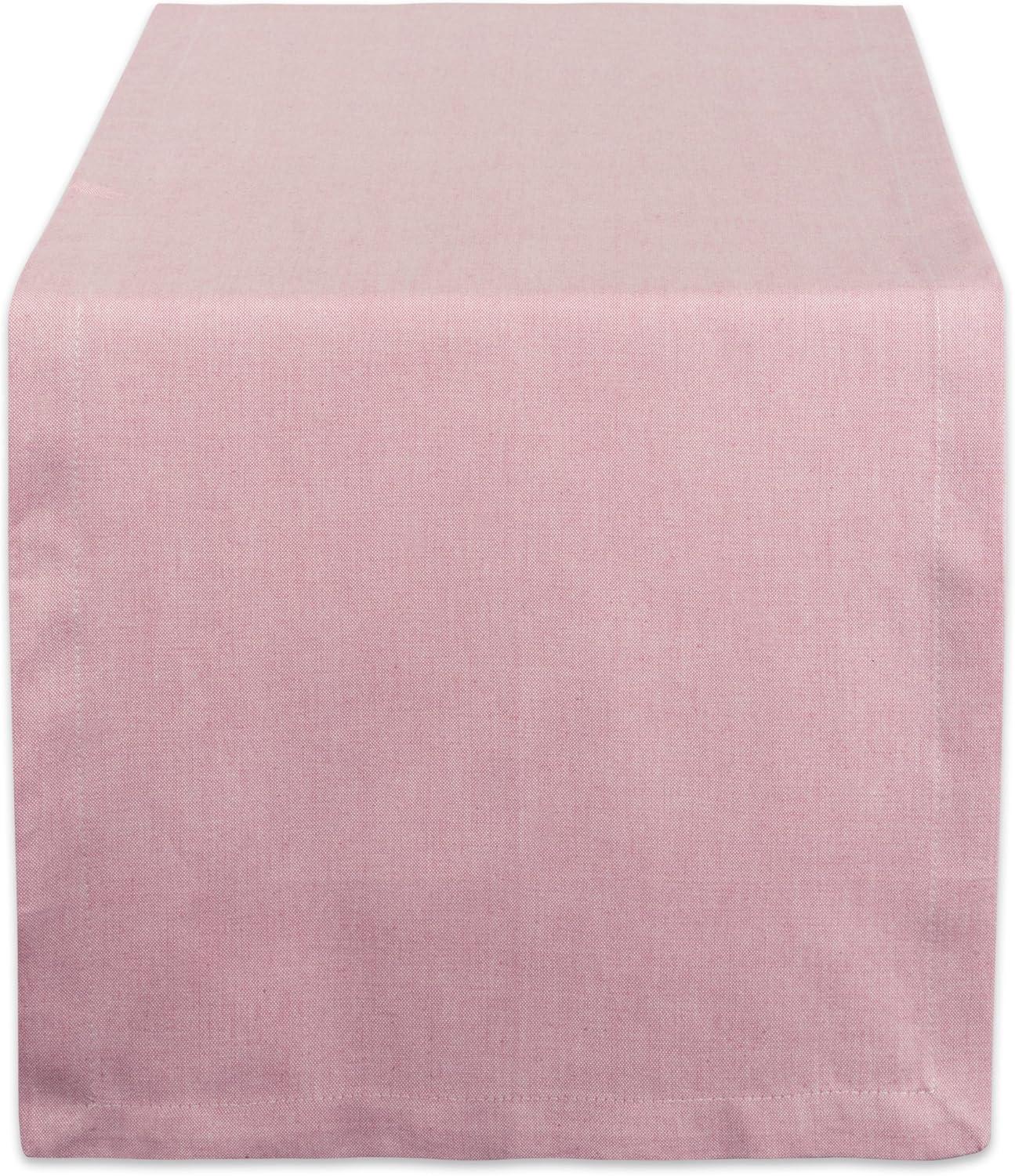 ROSE SOLID CHAMBRAY TABLE RUNNER 14x72