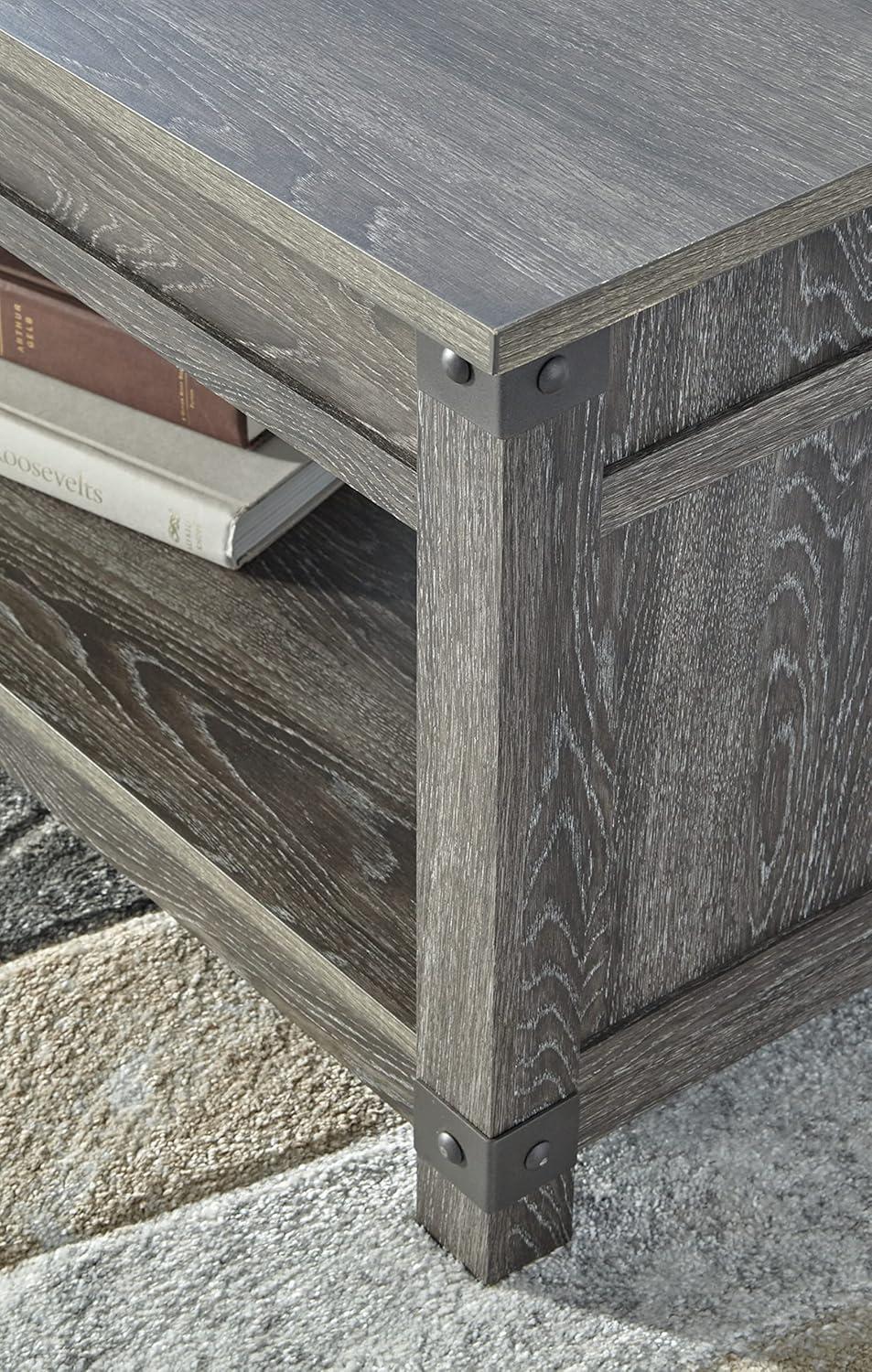 Signature Design by Ashley Casual Freedan Lift-Top Coffee Table  Grayish Brown