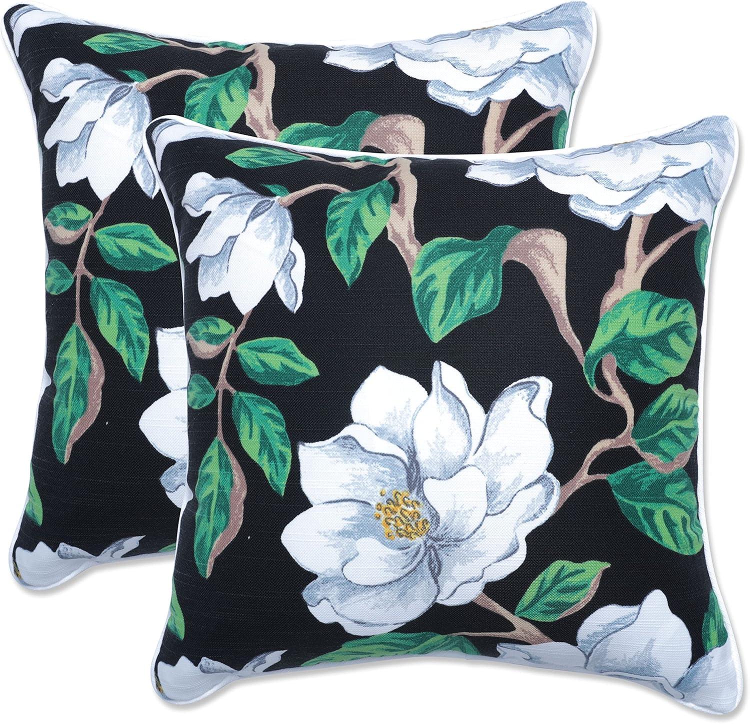 Floral Indoor/Outdoor Reversible Throw Pillow (Set of 2)