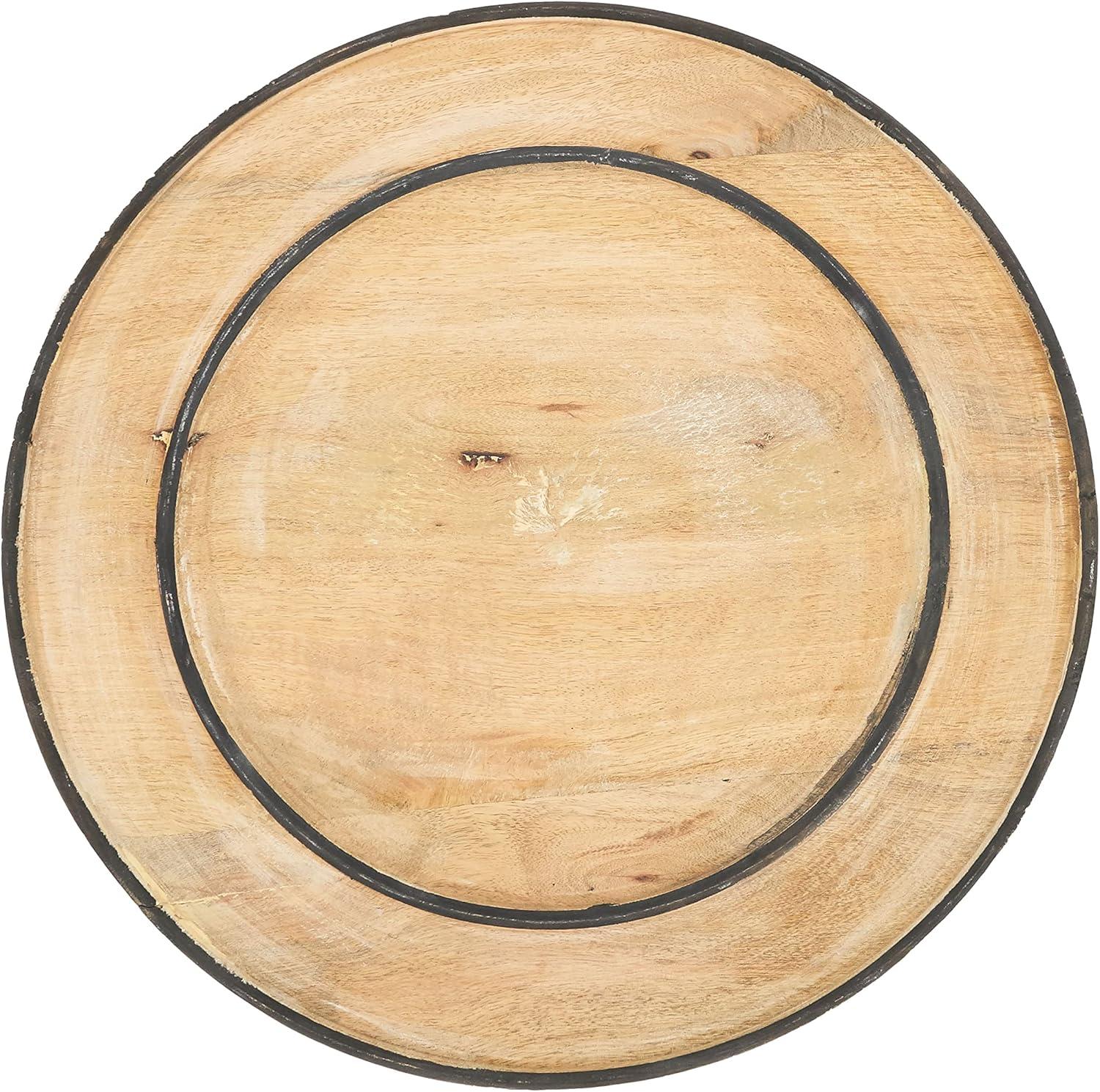 Saro Lifestyle Wooden Charger, 13" Ø Round, Natural (Set of 4)