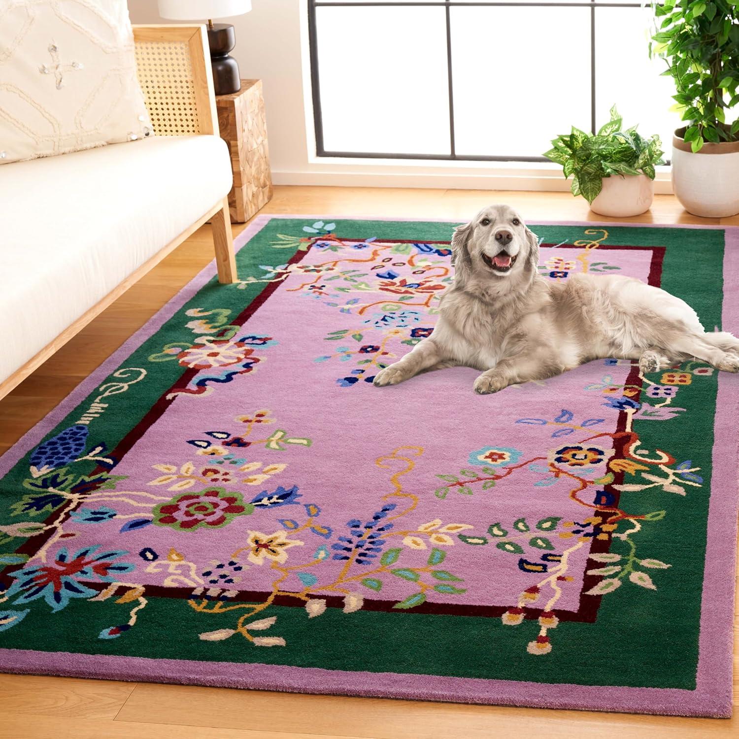 SAFAVIEH Metro Louise Floral Area Rug, Purple/Green, 3' x 5'