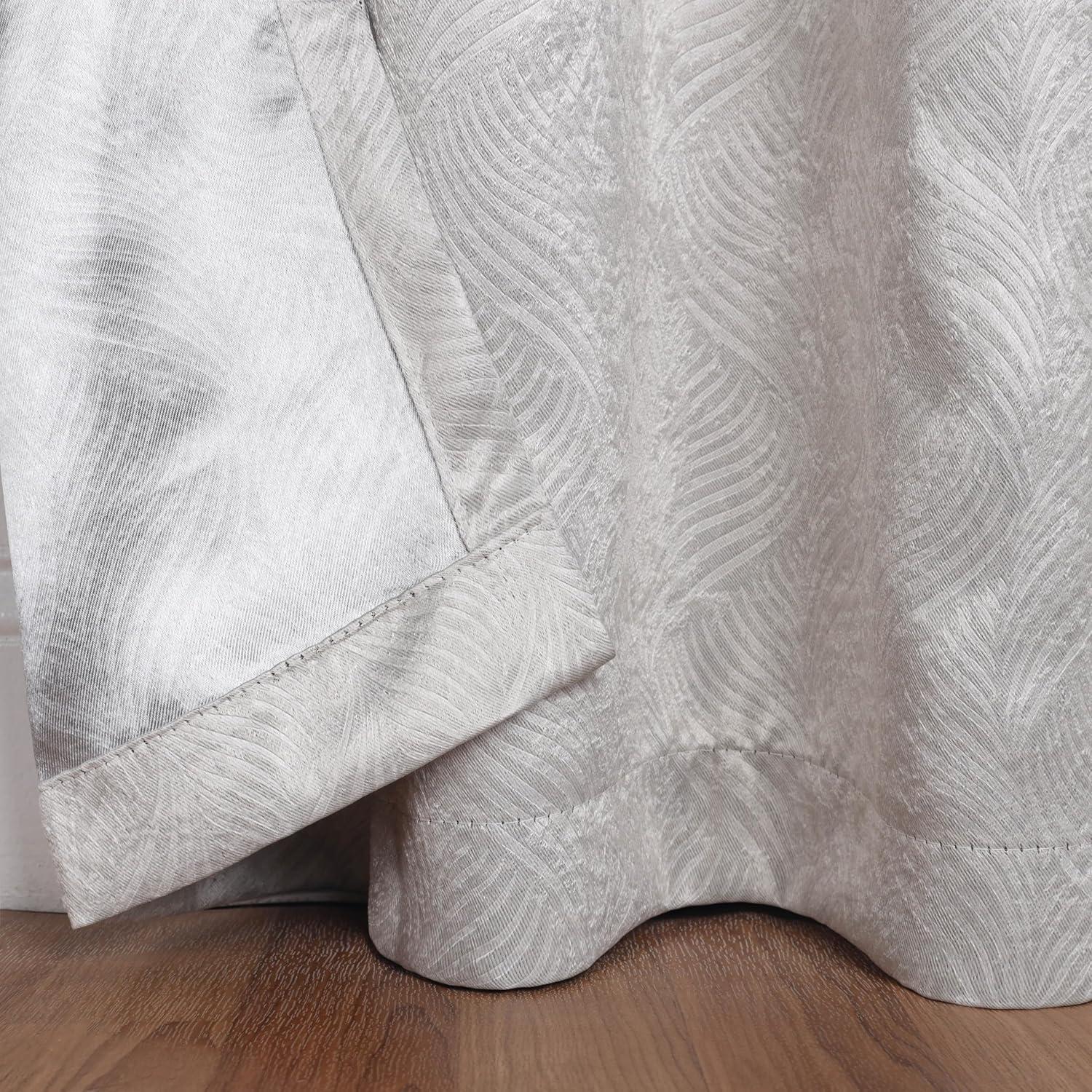 Superior Waverly Blackout Curtains, Rod Pocket, Set of 2, 26" x 63", Ivory