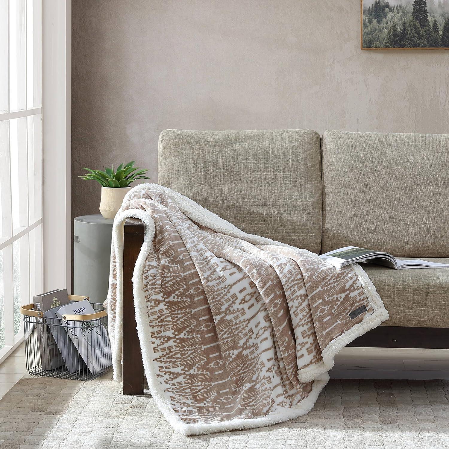 Eddie Bauer Eddie Bauer Printed Plush Fleece/Sherpa Throw Blankets