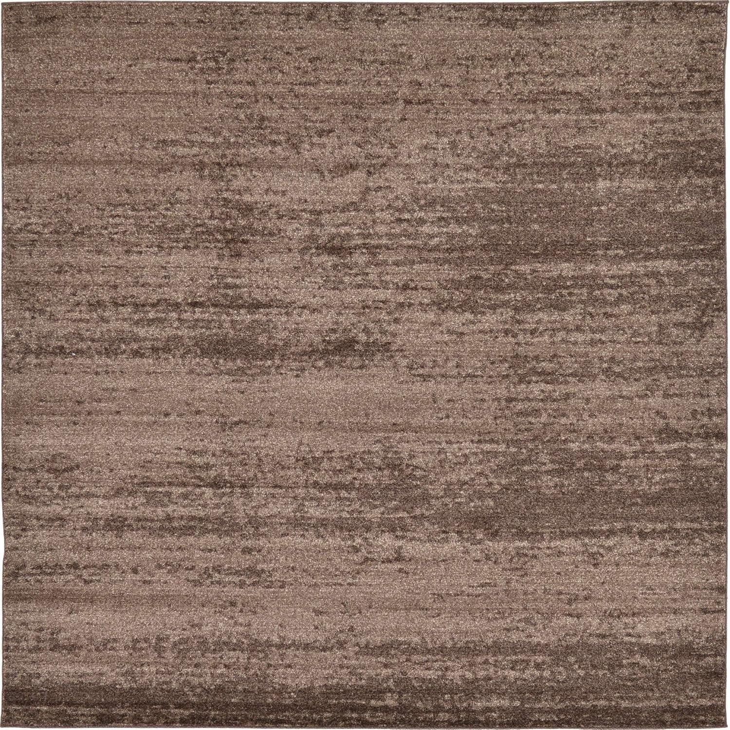Unique Loom Del Mar Collection Area Rug - Lucille (7' 10" Square, Gray/ Ivory)