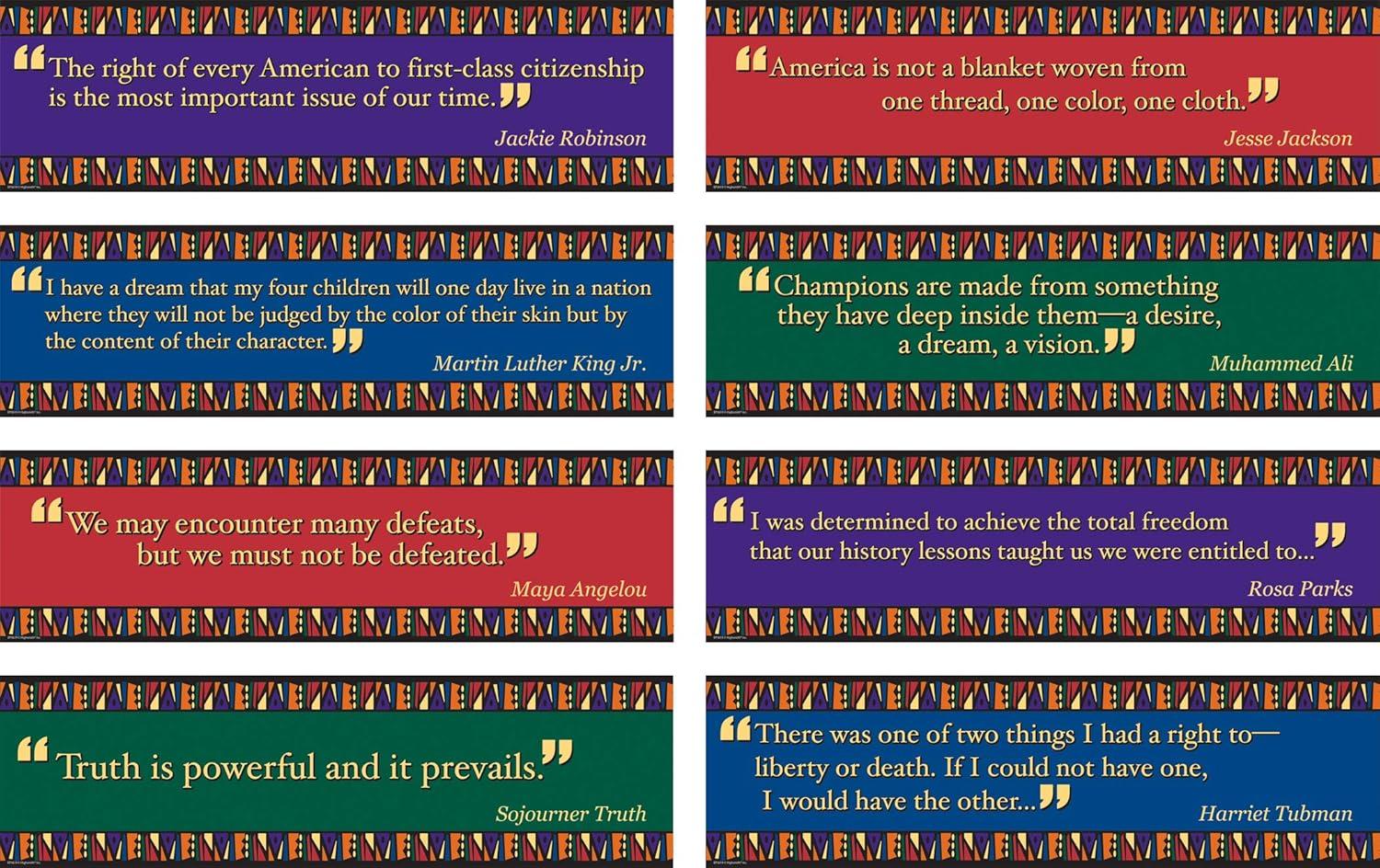 EP-3619 - Black American Quotes Mini Bulletin Board Set by Edupress