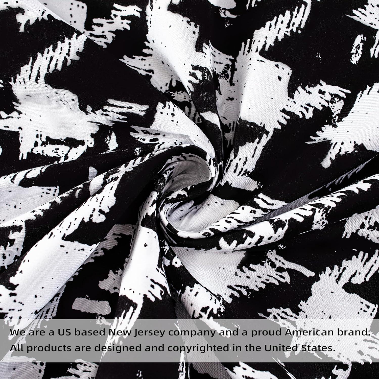 DriftAway Houndstooth Check Plaid Window Valances Black and White Farmhouse Window Treatment Decor Curtains Vintage Gingham Rod Pocket Valances for Kitchen Living Room Café Curtains 1 Panel