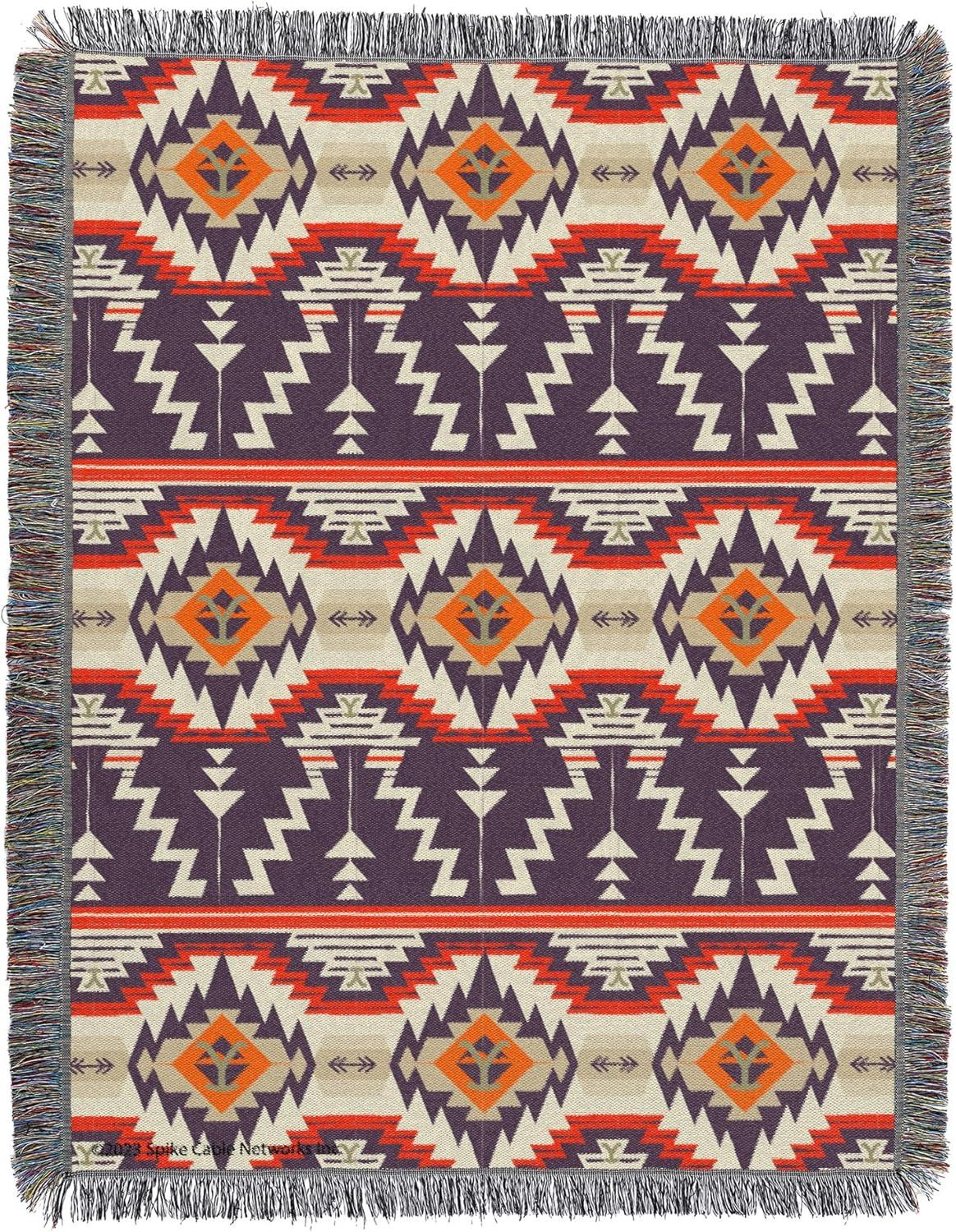 Southwestern Stripe Woven Tapestry Throw Blanket, 48" x 60"