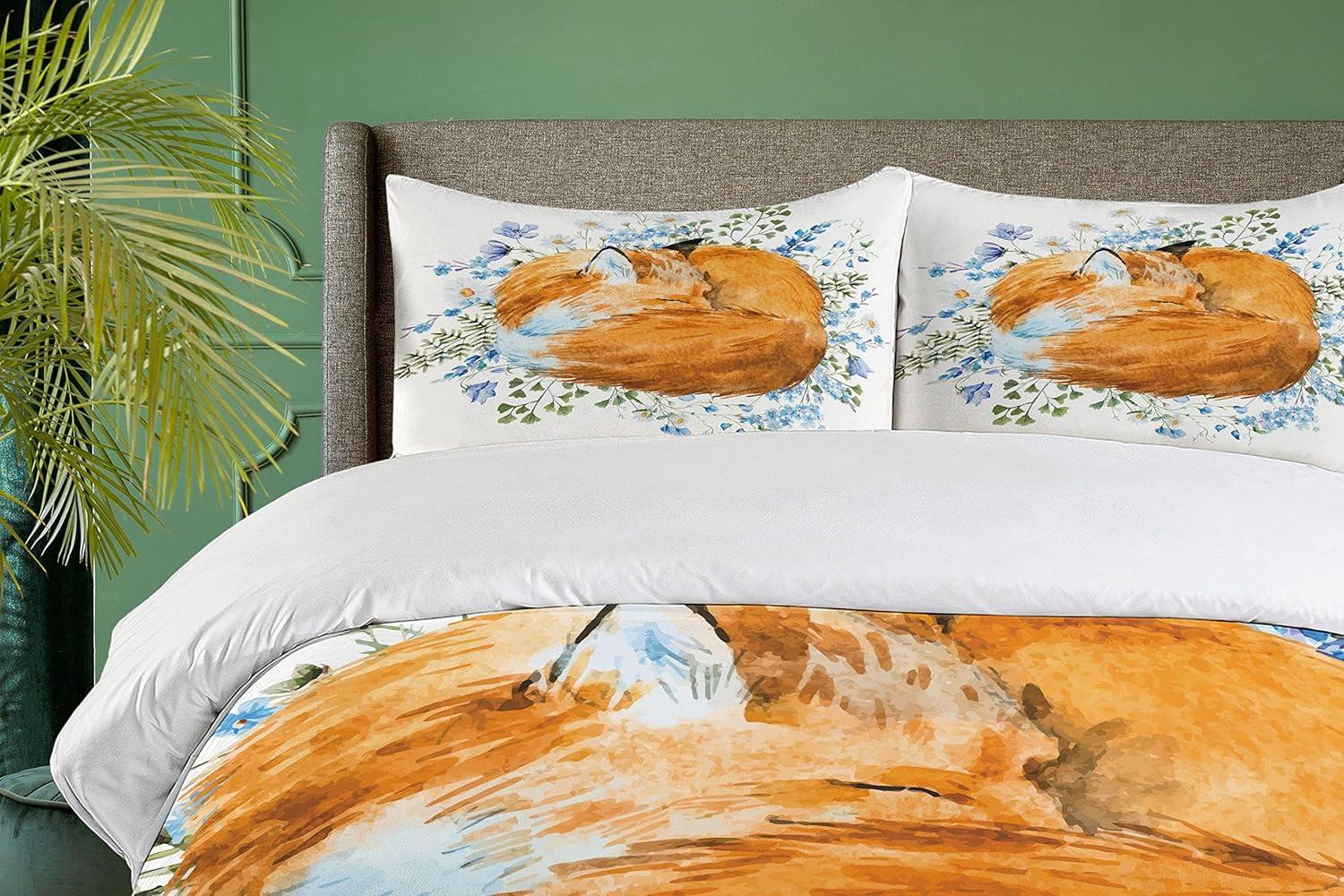 Ambesonne Fox Modern & Contemporary Duvet Cover Set