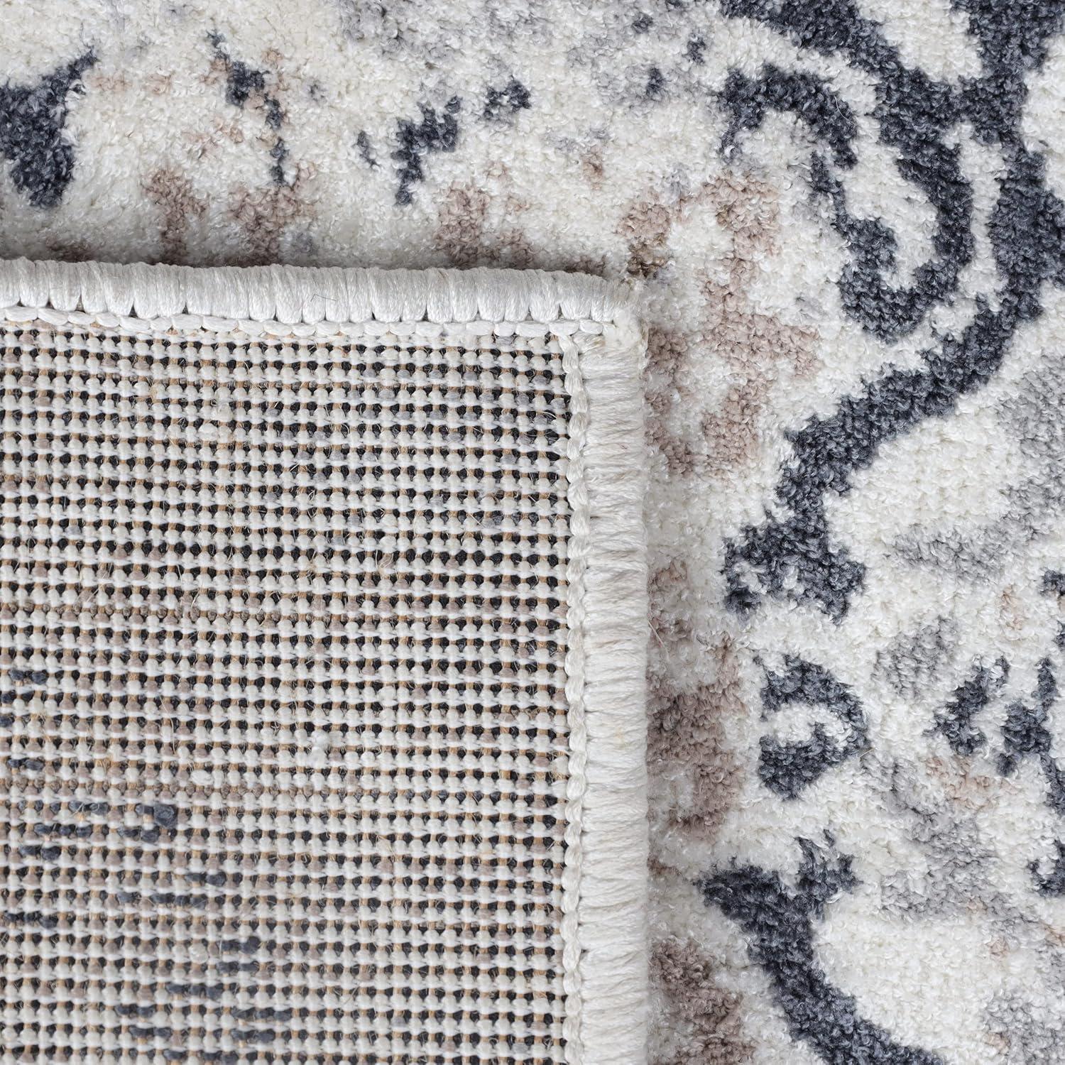 Esperanza Ivory Medallion 8' x 10' Washable Synthetic Area Rug