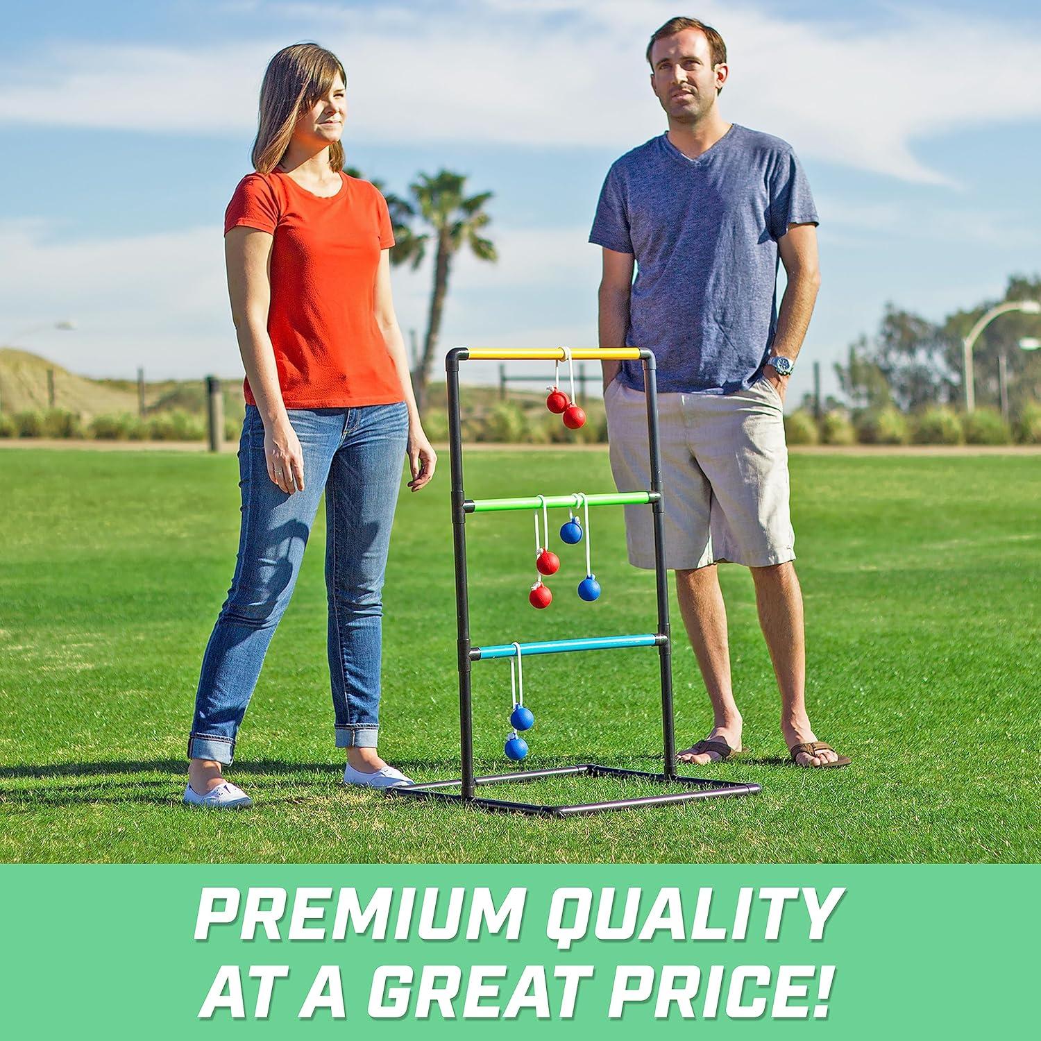 GoSports GoSports Indoor Outdoor Ladder Toss Game Set - Backyard Lawn Game - Rubber Bolos, Carrying Case and Score Trackers