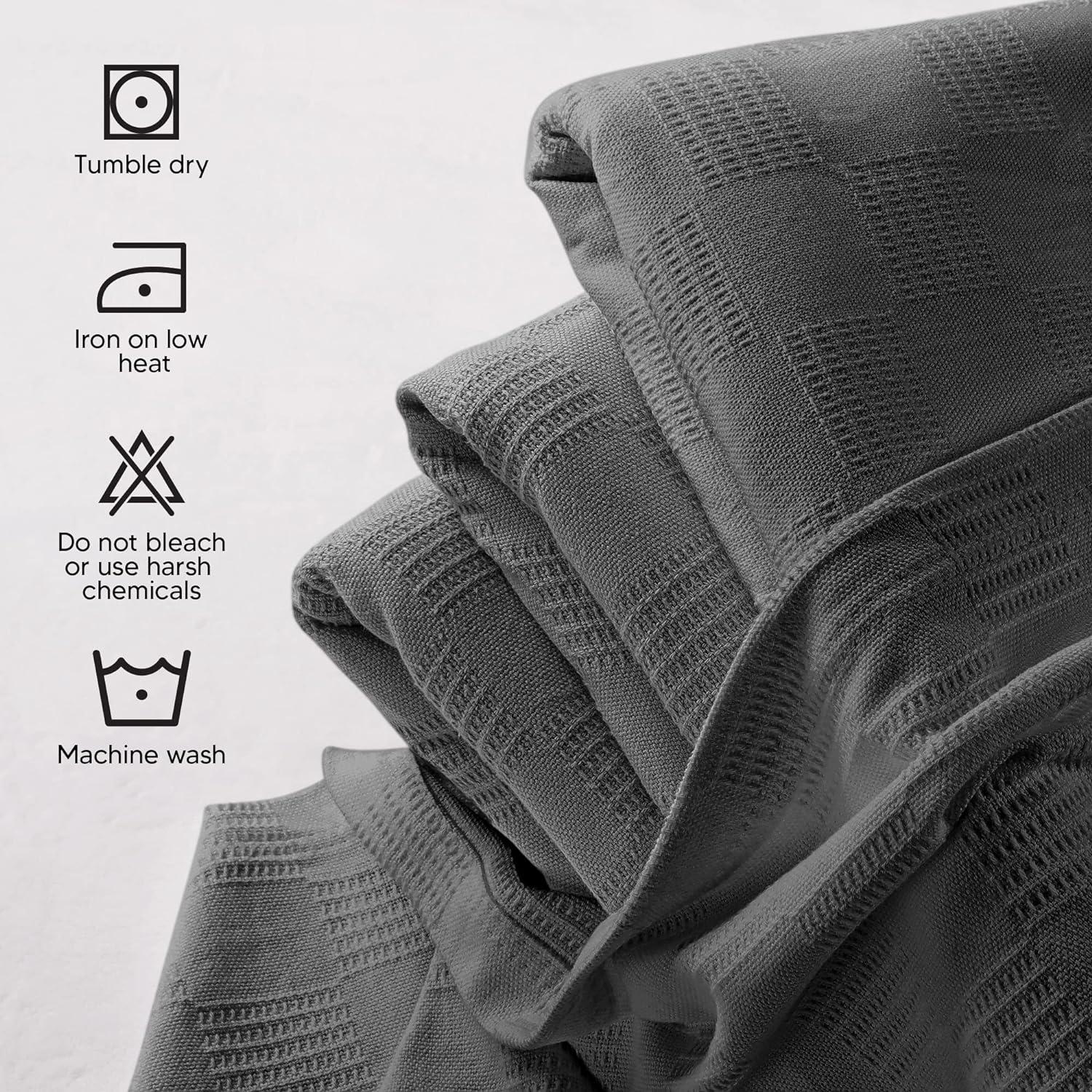 King Size Smoke Gray Cotton Thermal Blanket