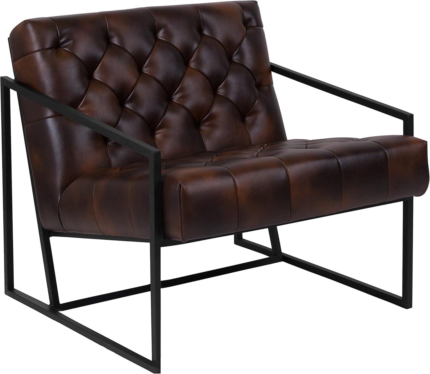 Hercules Madison Series Bomber Jacket Leather Tufted Lounge Chair