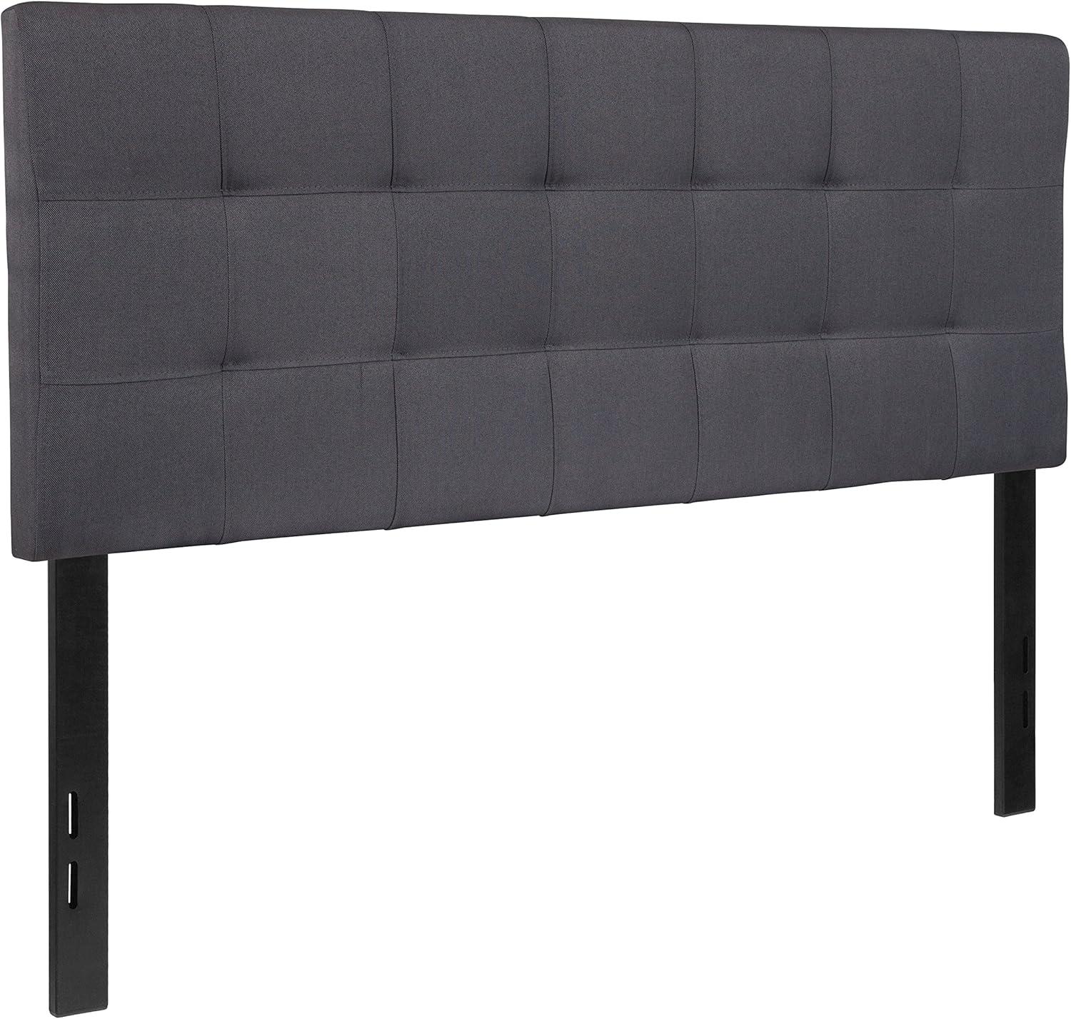 Flash Furniture Bedford Tufted Upholstered Full Size Headboard in Dark Gray Fabric