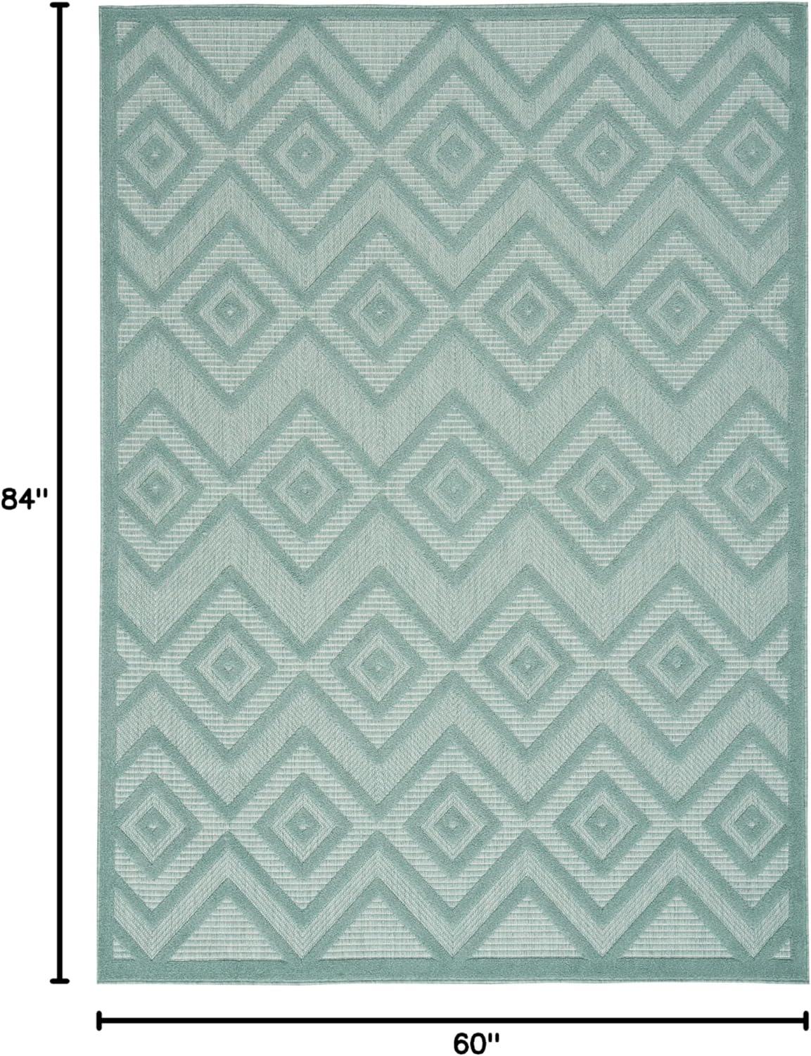 Nourison Versatile Solid Diamond Indoor Outdoor Flatweave Area Rug