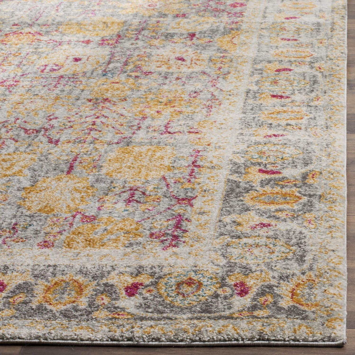 Granada GRA350 Power Loomed Indoor Runner - Light Grey/Multi - 2'2"x7' - Safavieh