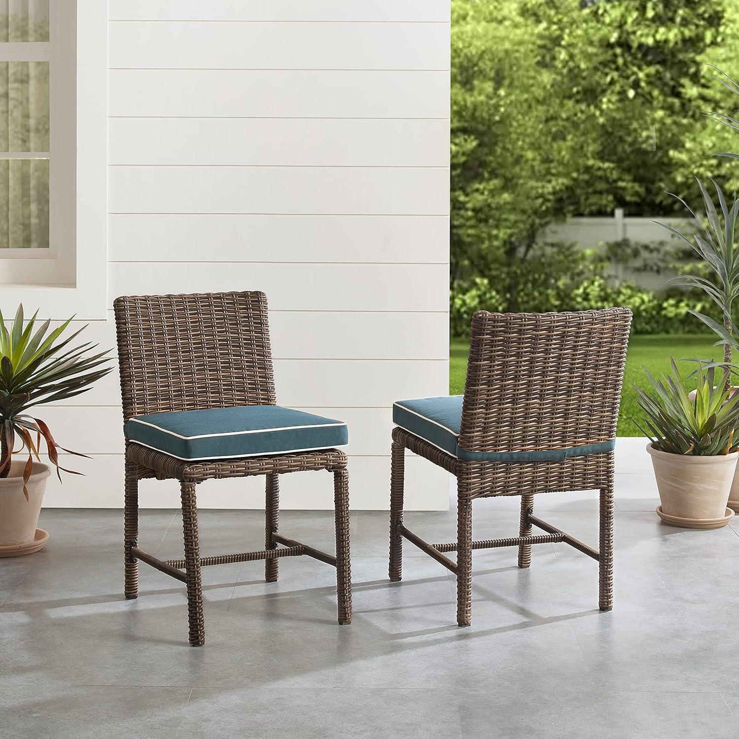 2pk Bradenton Outdoor Steel Armless Chairs - Crosley