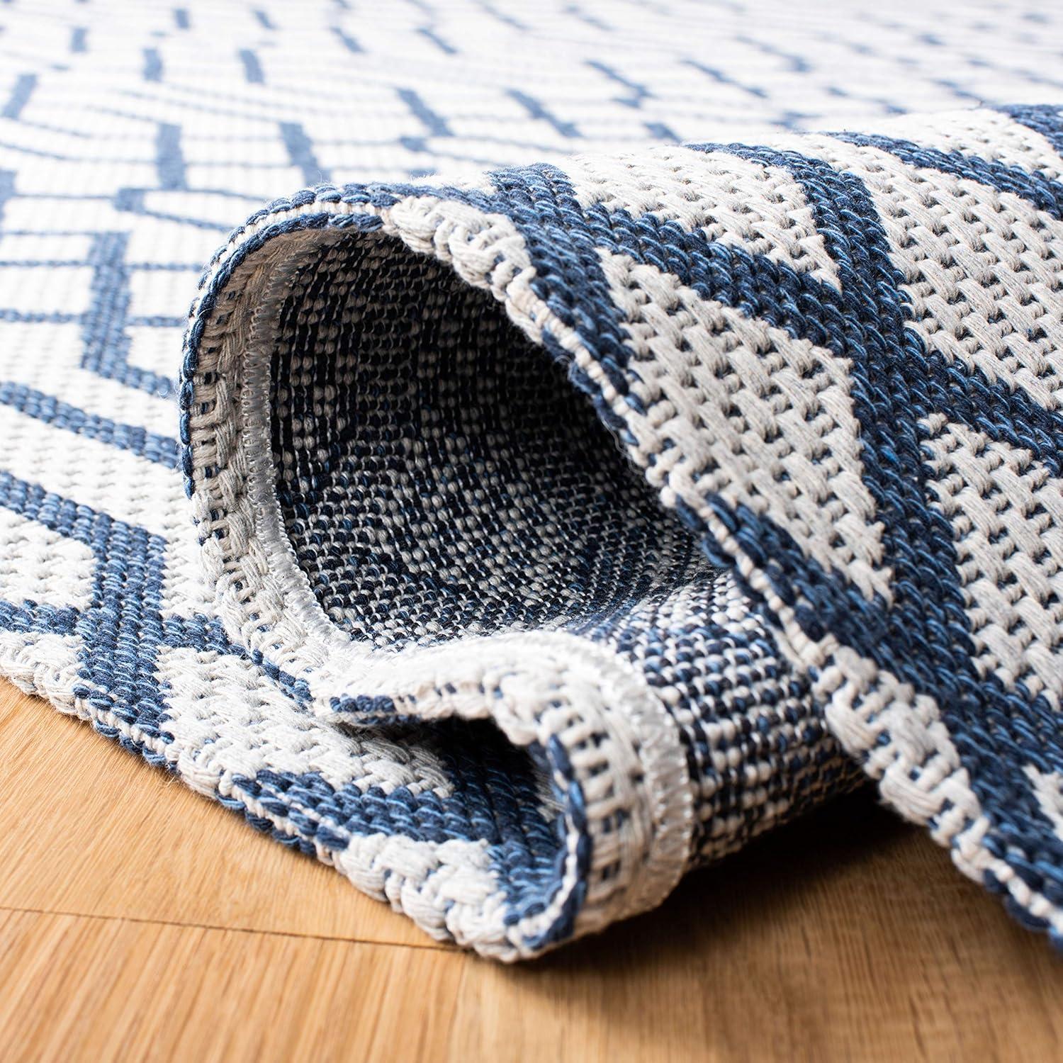 Augustine AGT421 Power Loomed Area Rug - Navy/Light Grey - 8'x10' - Safavieh.