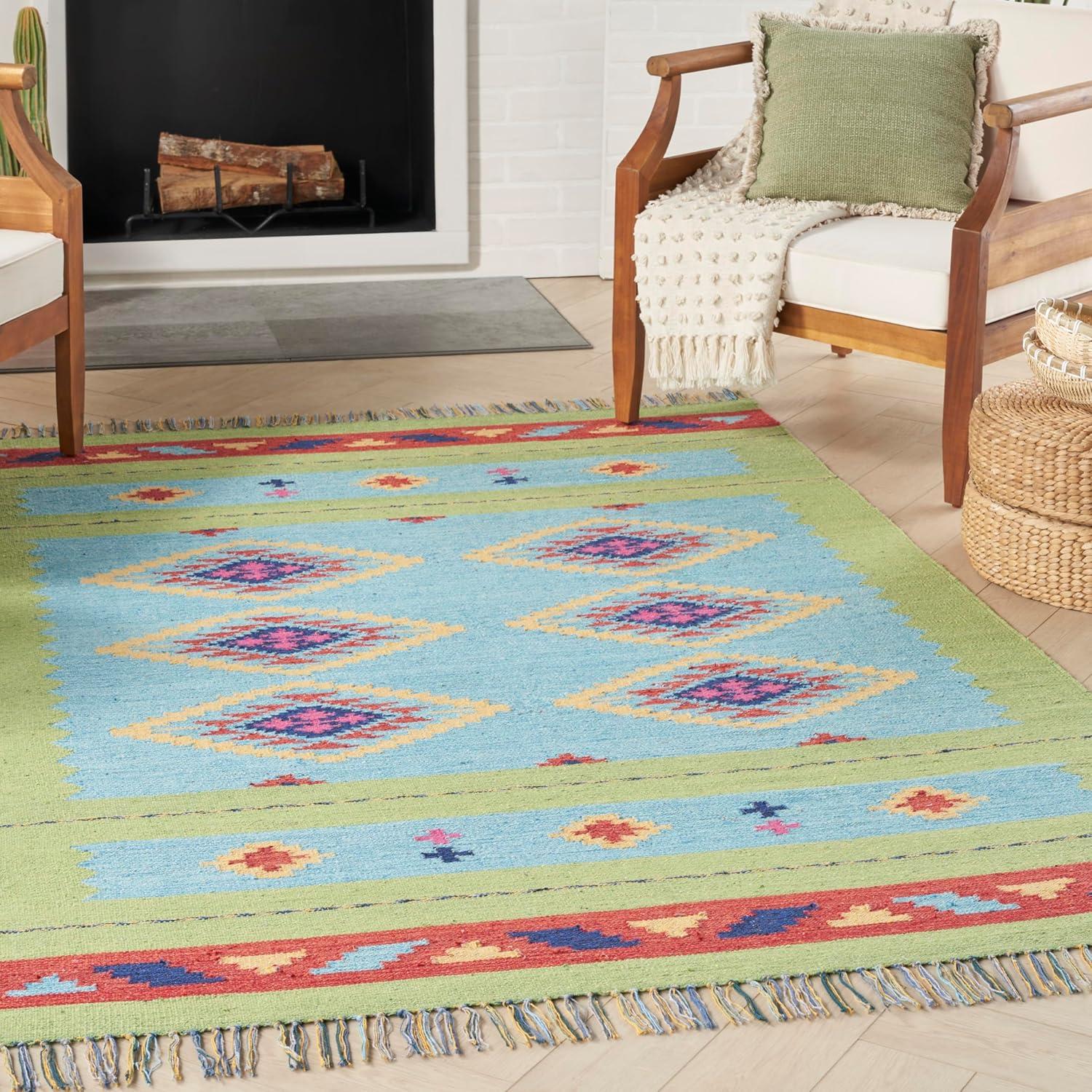 Nourison Baja Boho Geometric Southwestern Flatwoven Indoor Rug