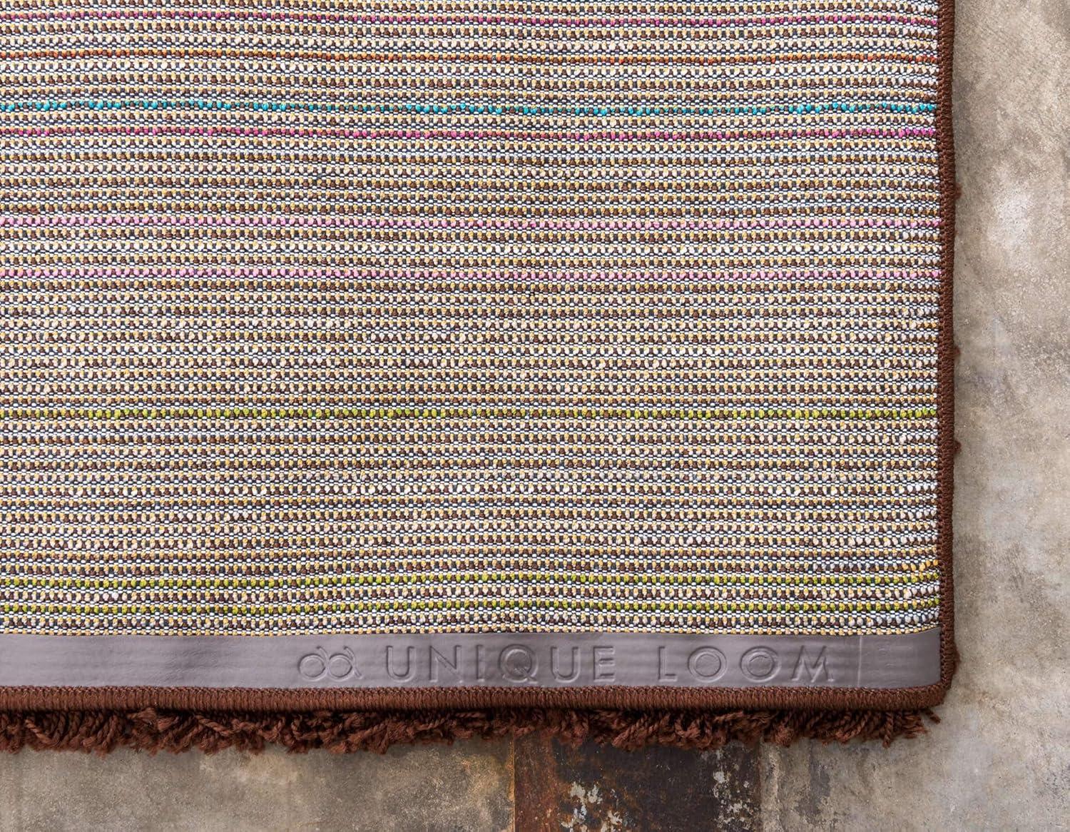 Unique Loom 8' 0 x 10' 0 Solid Shag Chocolate Brown Area Rug