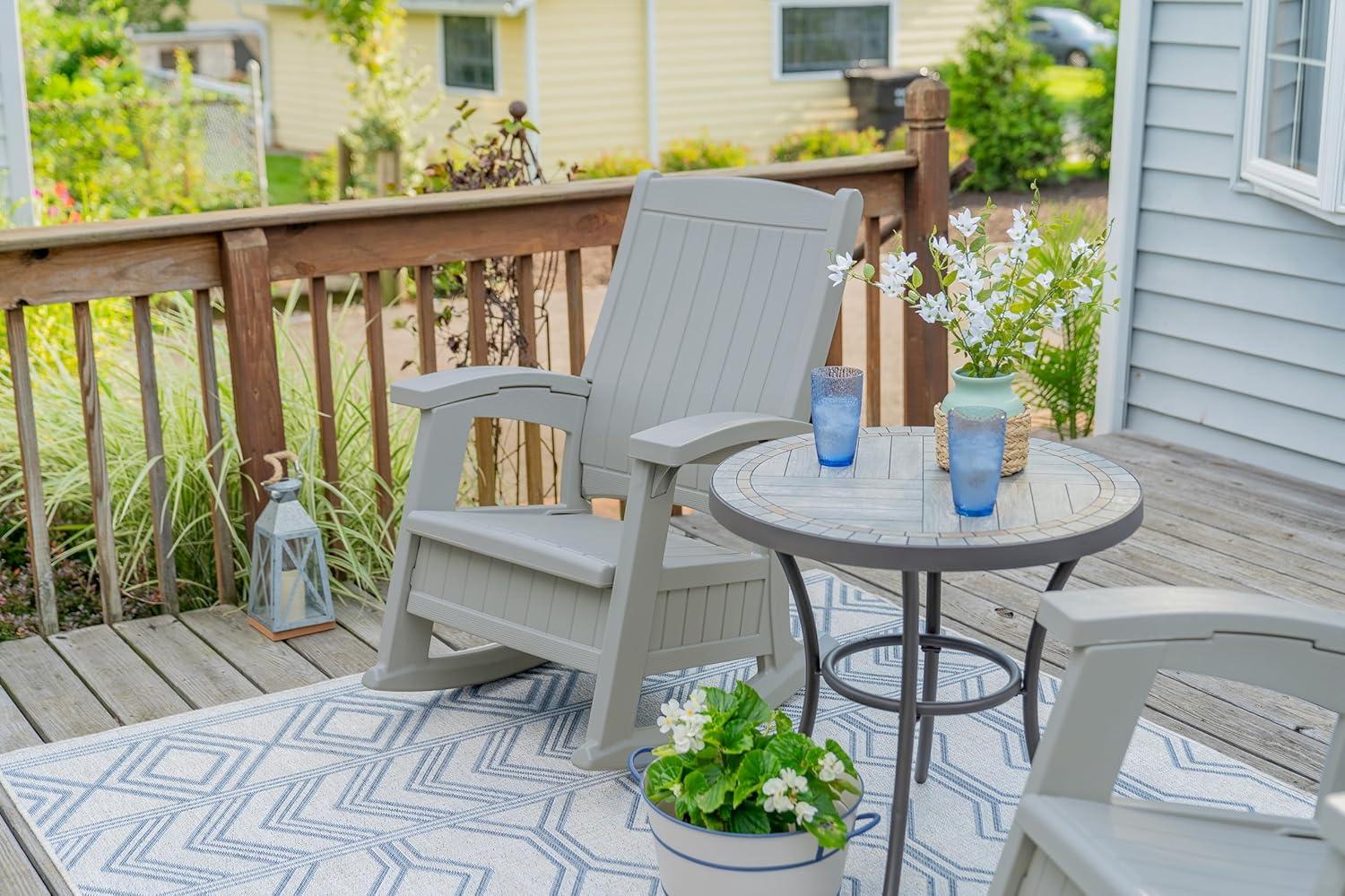 Suncast Suncast Outdoor Rocking Chair with Storage