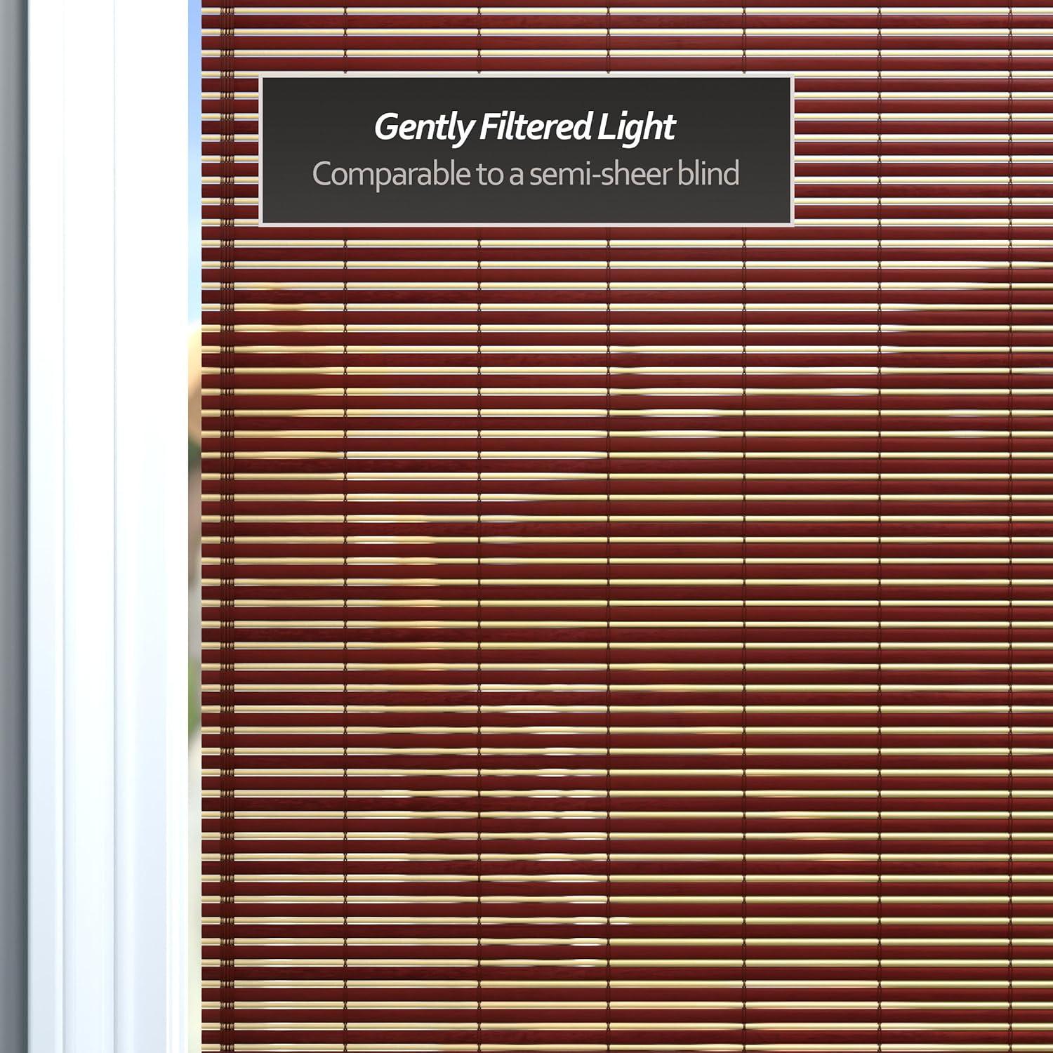 Bamboo Cordless Window Shade - Mahogany 60" W