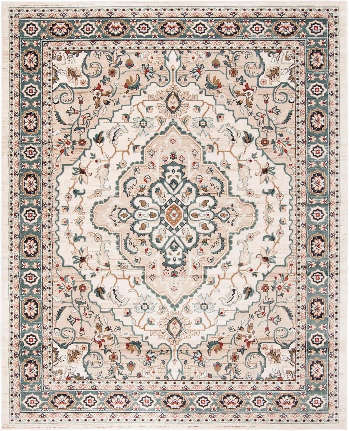 SAFAVIEH Lyndhurst Idella Floral Area Rug, Cream/Beige, 10' x 14'