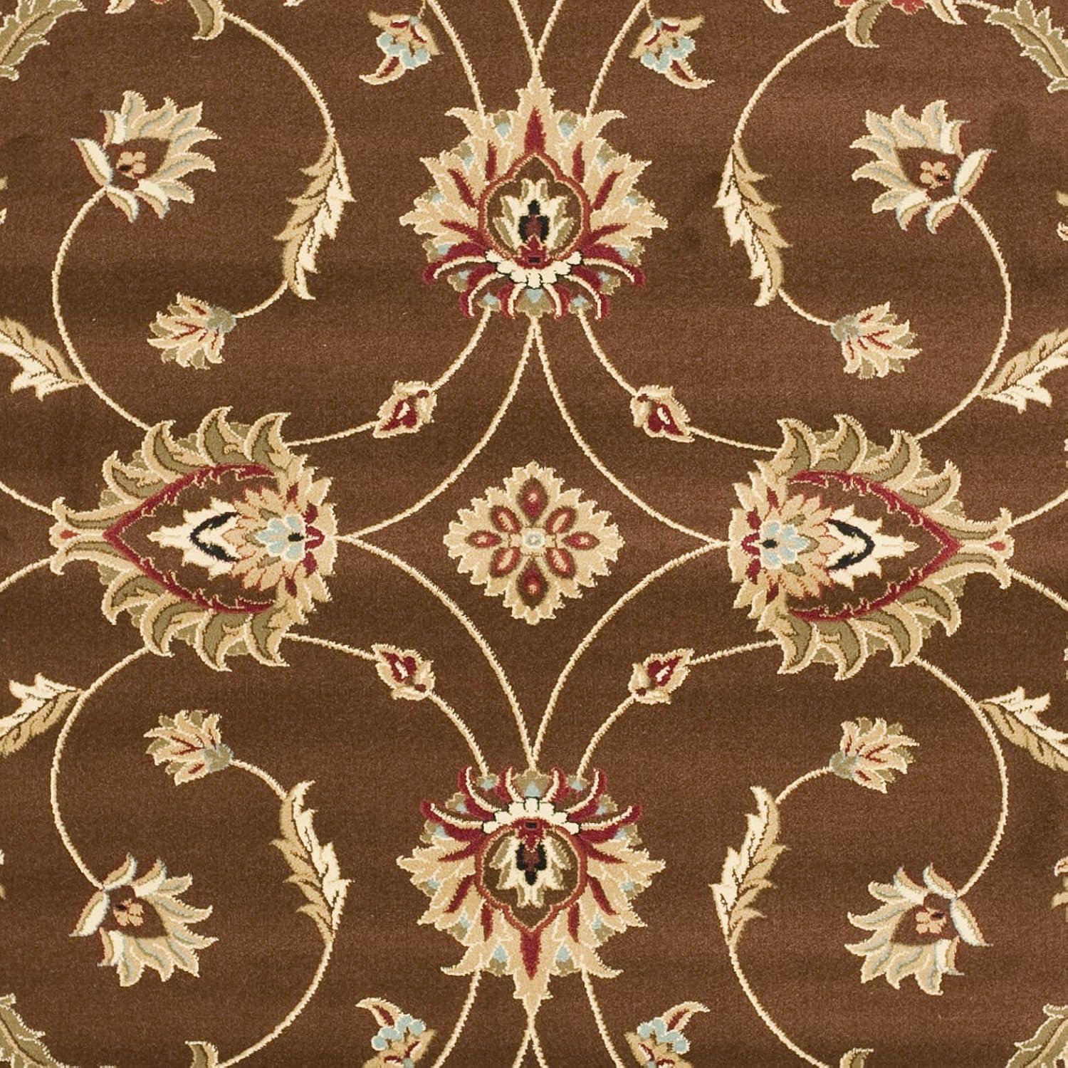 Lyndhurst LNH553 Power Loomed Area Rug - Brown/Ivory - 8'x11' - Safavieh
