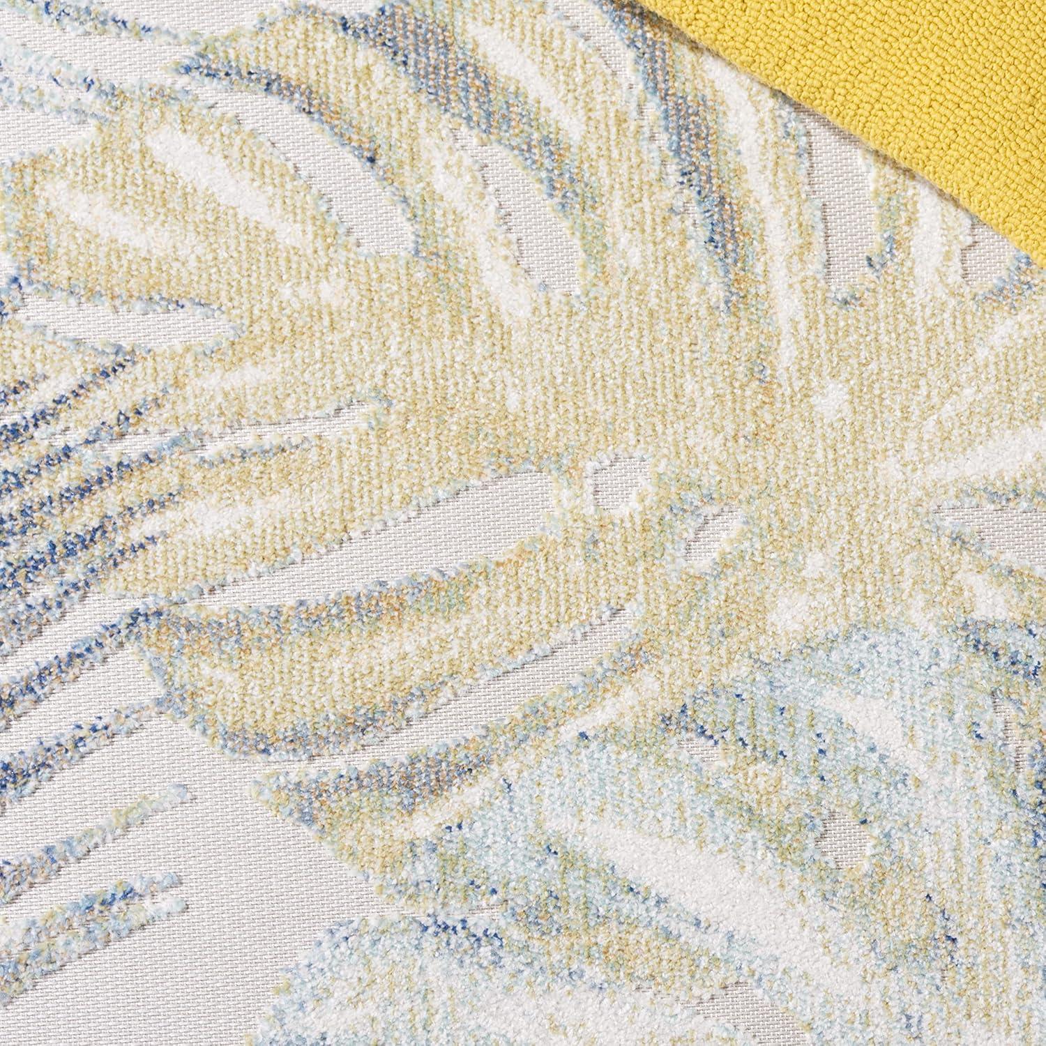 Sarasota SAR112 Power Loomed Area Rug - Light Green/Ivory - 4'5"x6'5" - Safavieh.