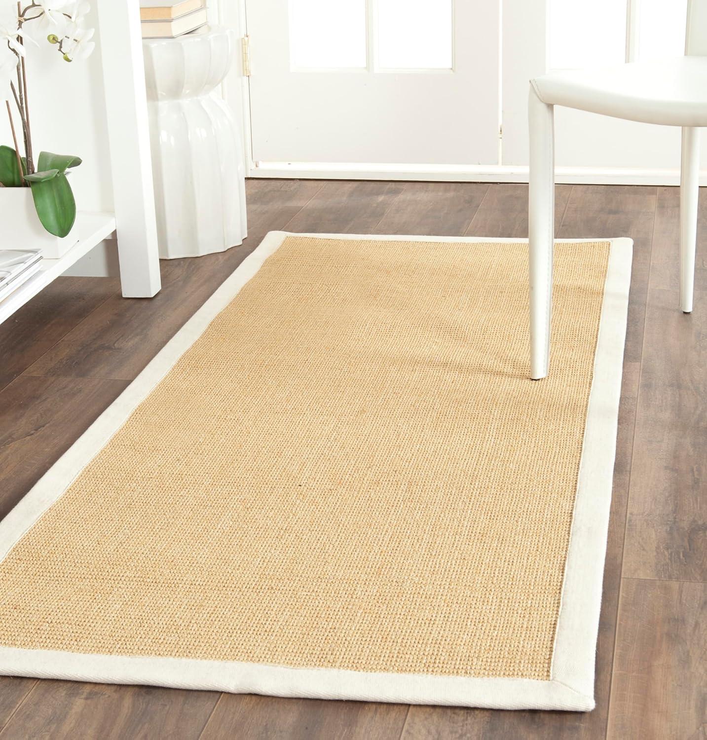 Natural Fiber NF441 Power Loomed Indoor Runner Rug - Maize/Wheat - 2'6"x12' - Safavieh.