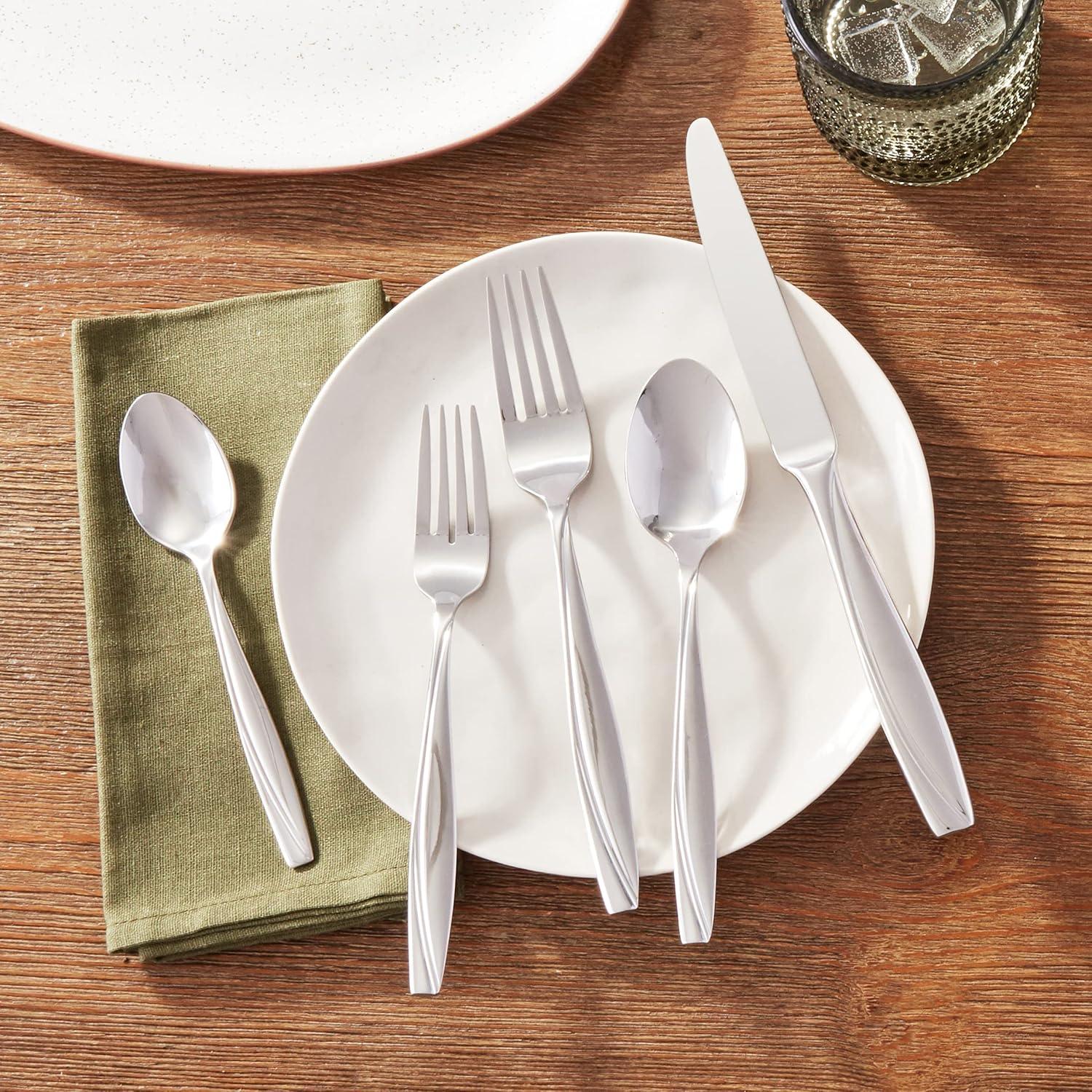 Camlynn Mirror Stainless Steel 20-Piece Flatware Set, Service for 4