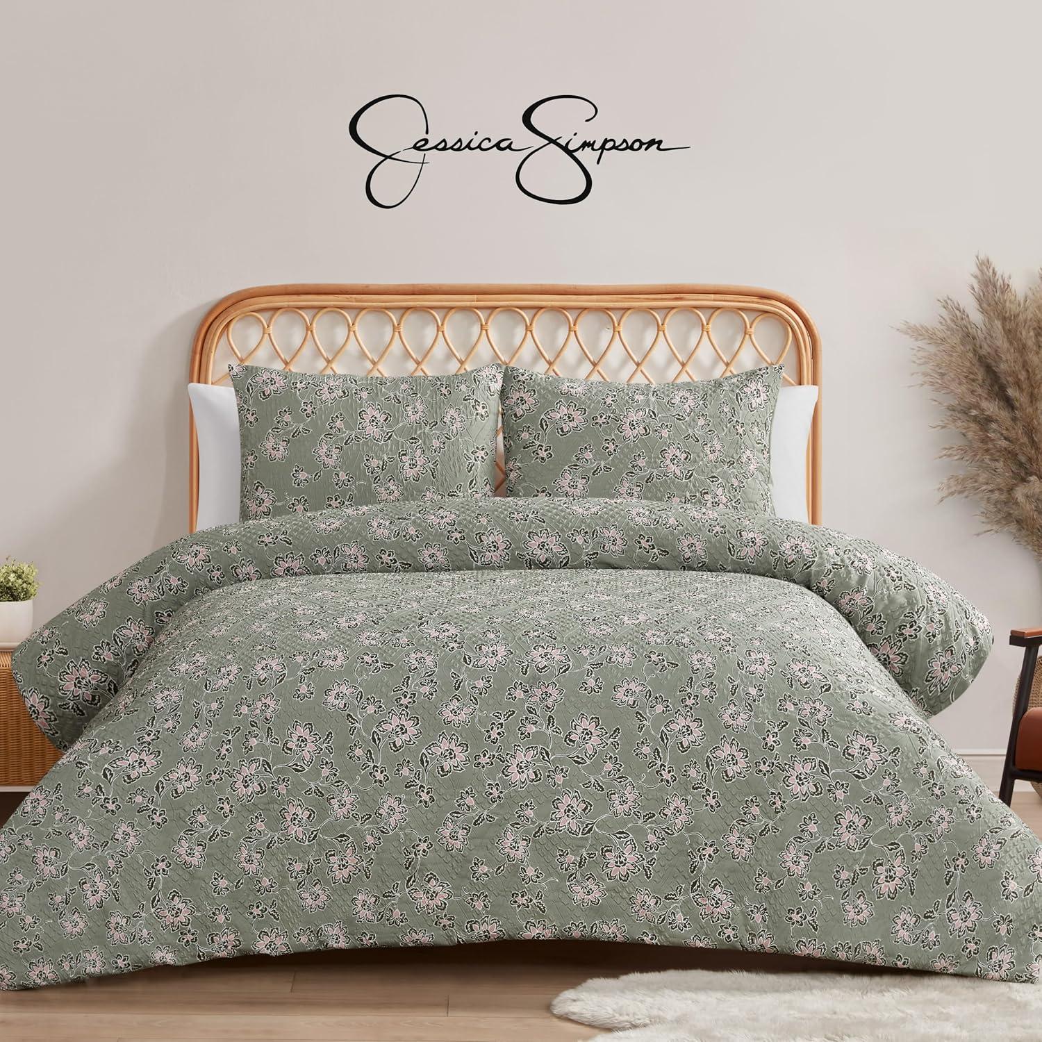 Jessica Simpson Botanical Embossed Polyester Bedding Set