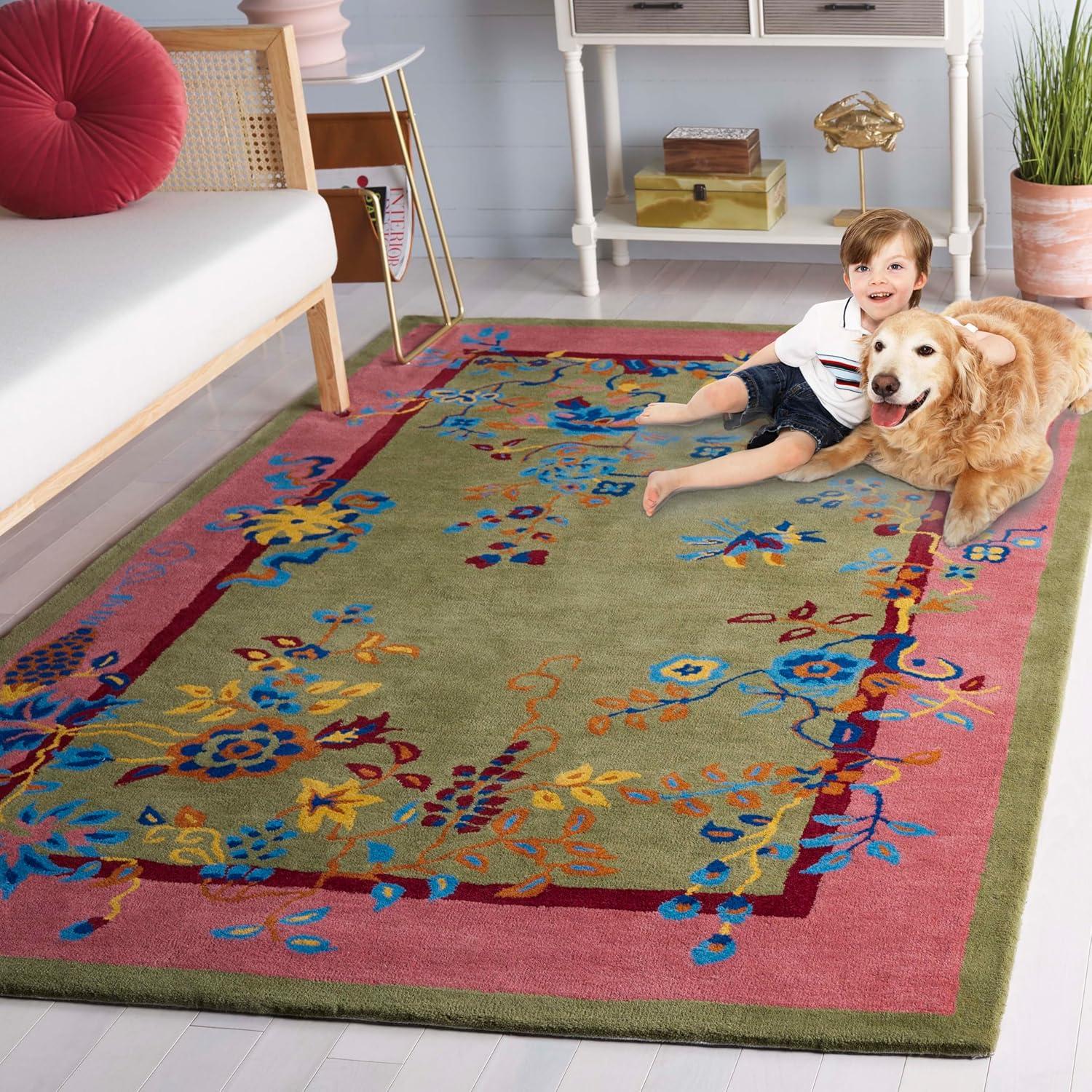 SAFAVIEH Metro Louise Floral Area Rug, Purple/Green, 3' x 5'