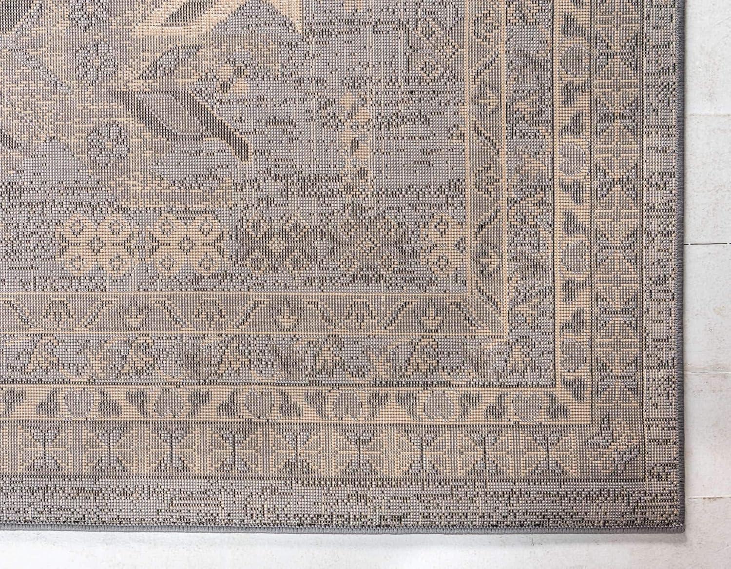 Unique Loom 9' 0 x 12' 0 Gray Taftan Oasis Area Rug